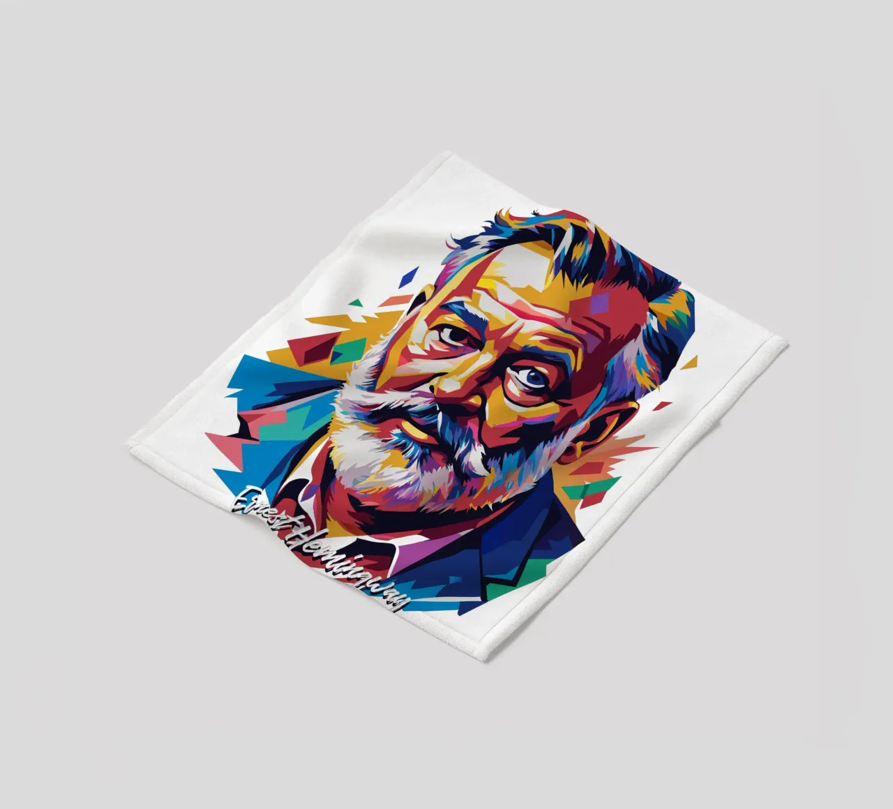 Ernest Hemingway in WPAP Pop Art coperta in pile da vectorartnesia