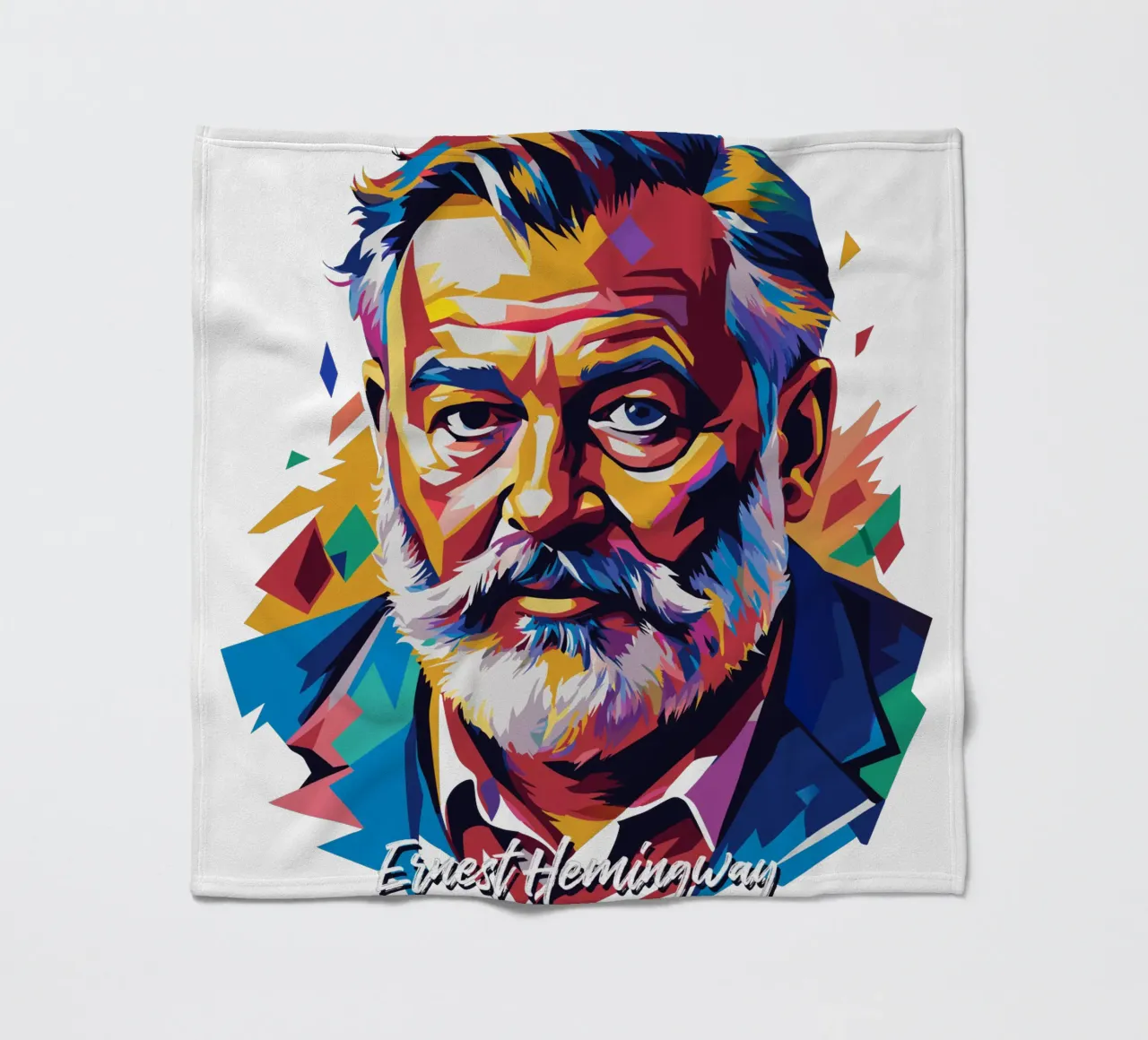 Ernest Hemingway in WPAP Pop Art coperta in pile da vectorartnesia