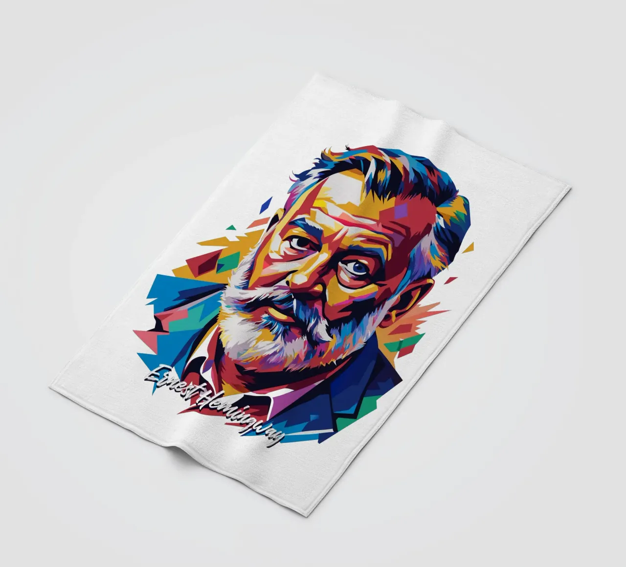 Ernest Hemingway in WPAP Pop Art Fleecedecke von vectorartnesia