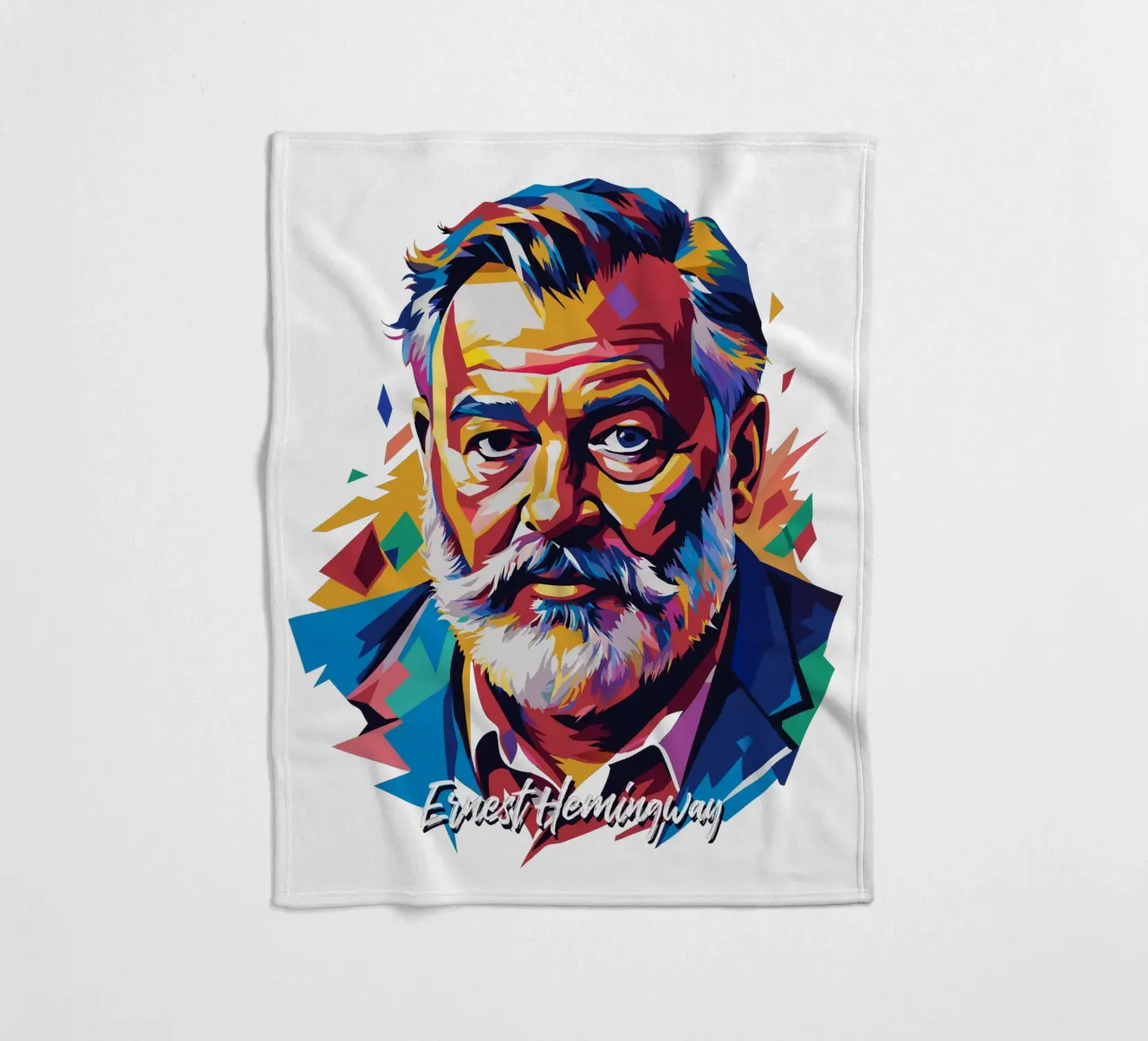Ernest Hemingway in WPAP Pop Art coperta in pile da vectorartnesia