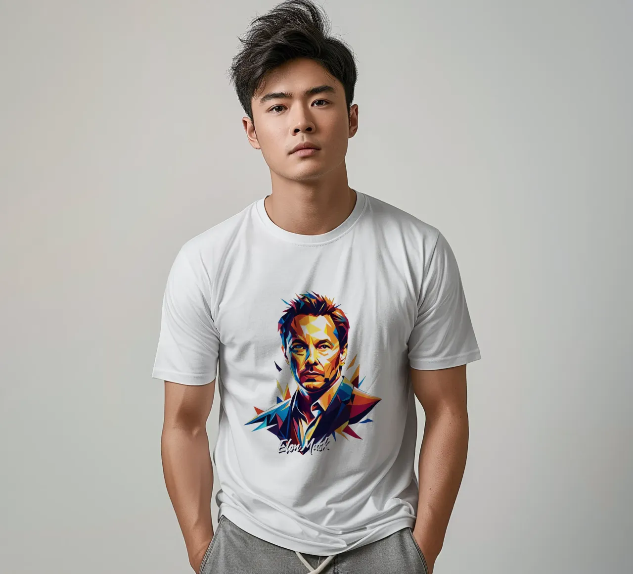Elon Musk in WPAP Pop Art t-shirt da vectorartnesia