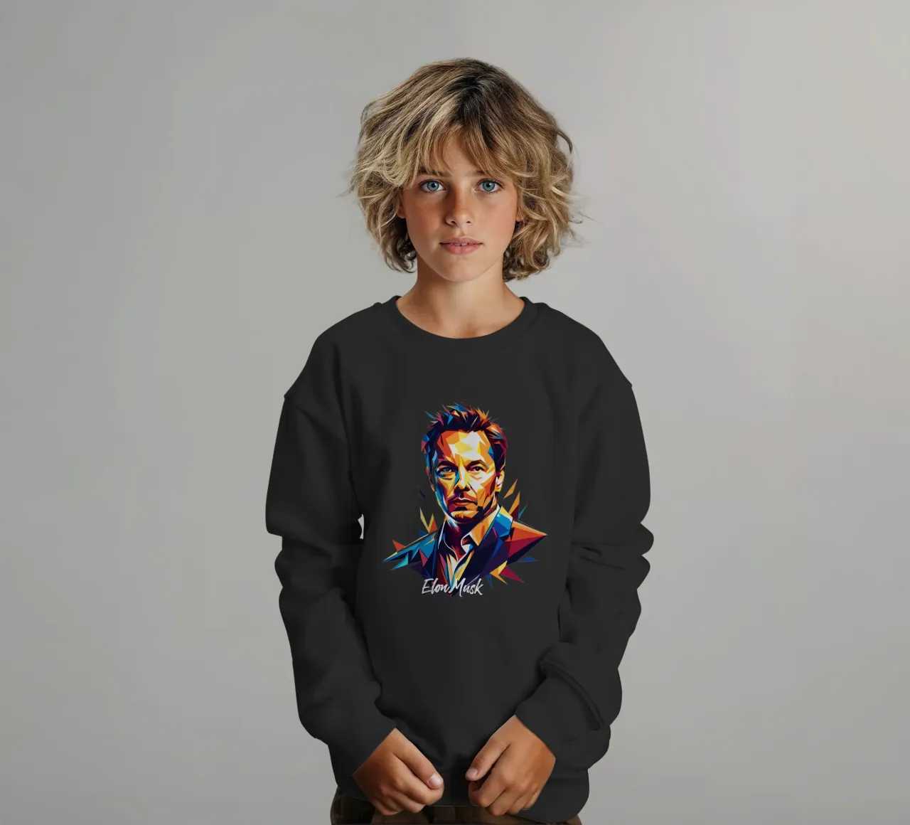 Elon Musk in WPAP Pop Art felpa bambino da vectorartnesia