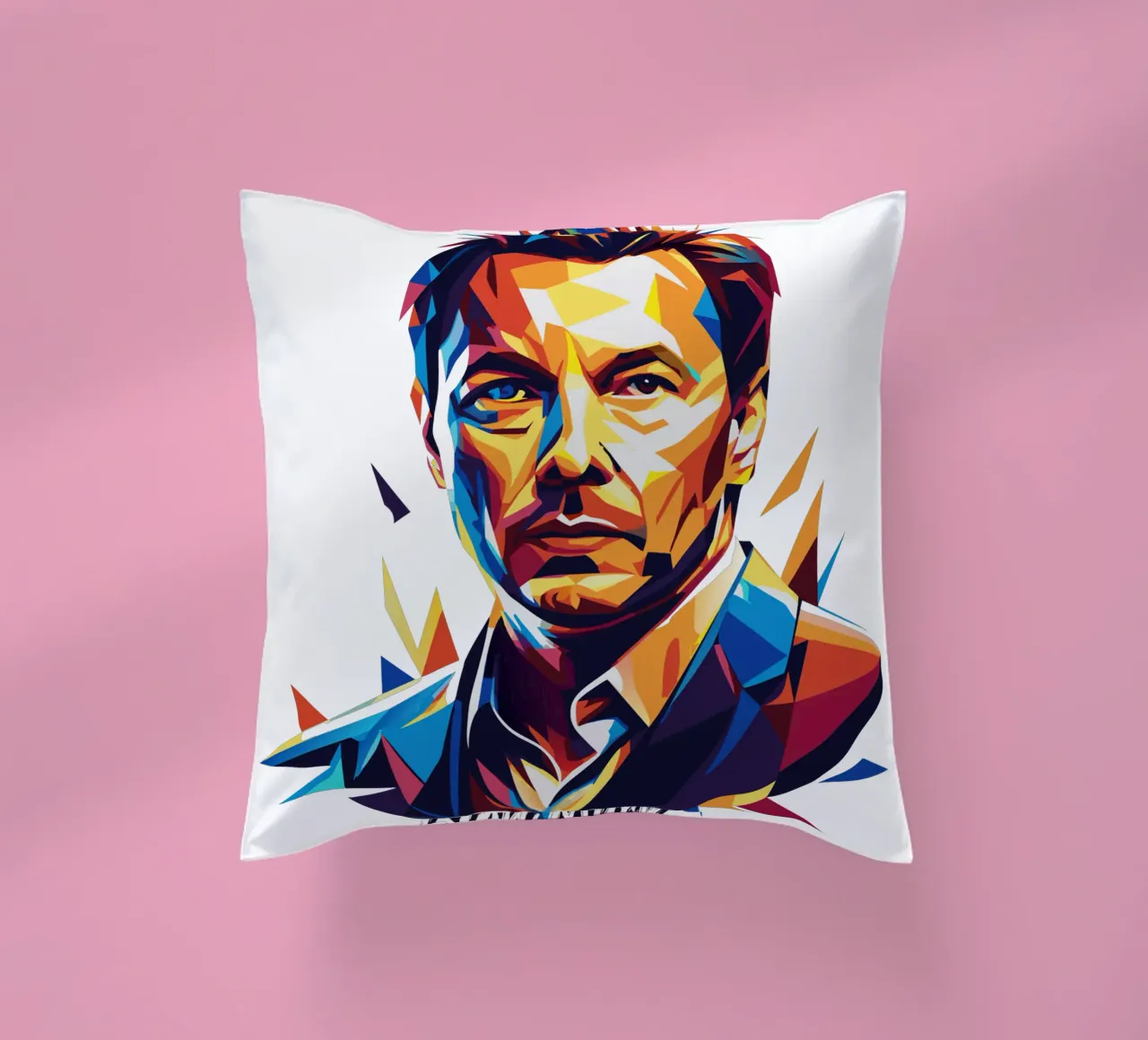 Elon Musk in WPAP Pop Art cuscino da vectorartnesia