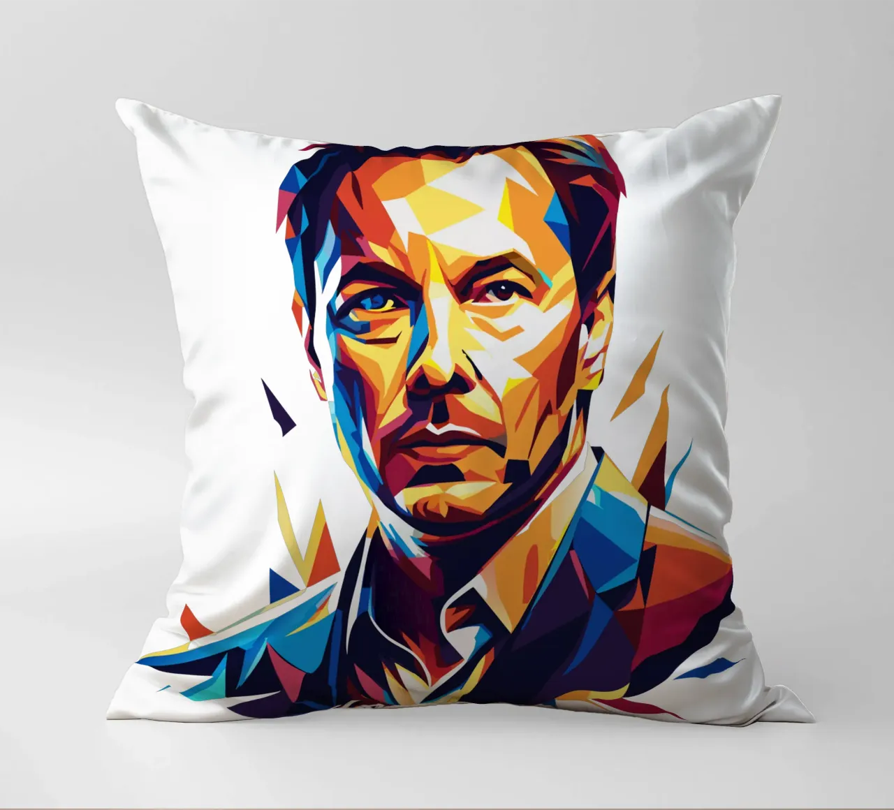 Elon Musk in WPAP Pop Art cuscino da vectorartnesia