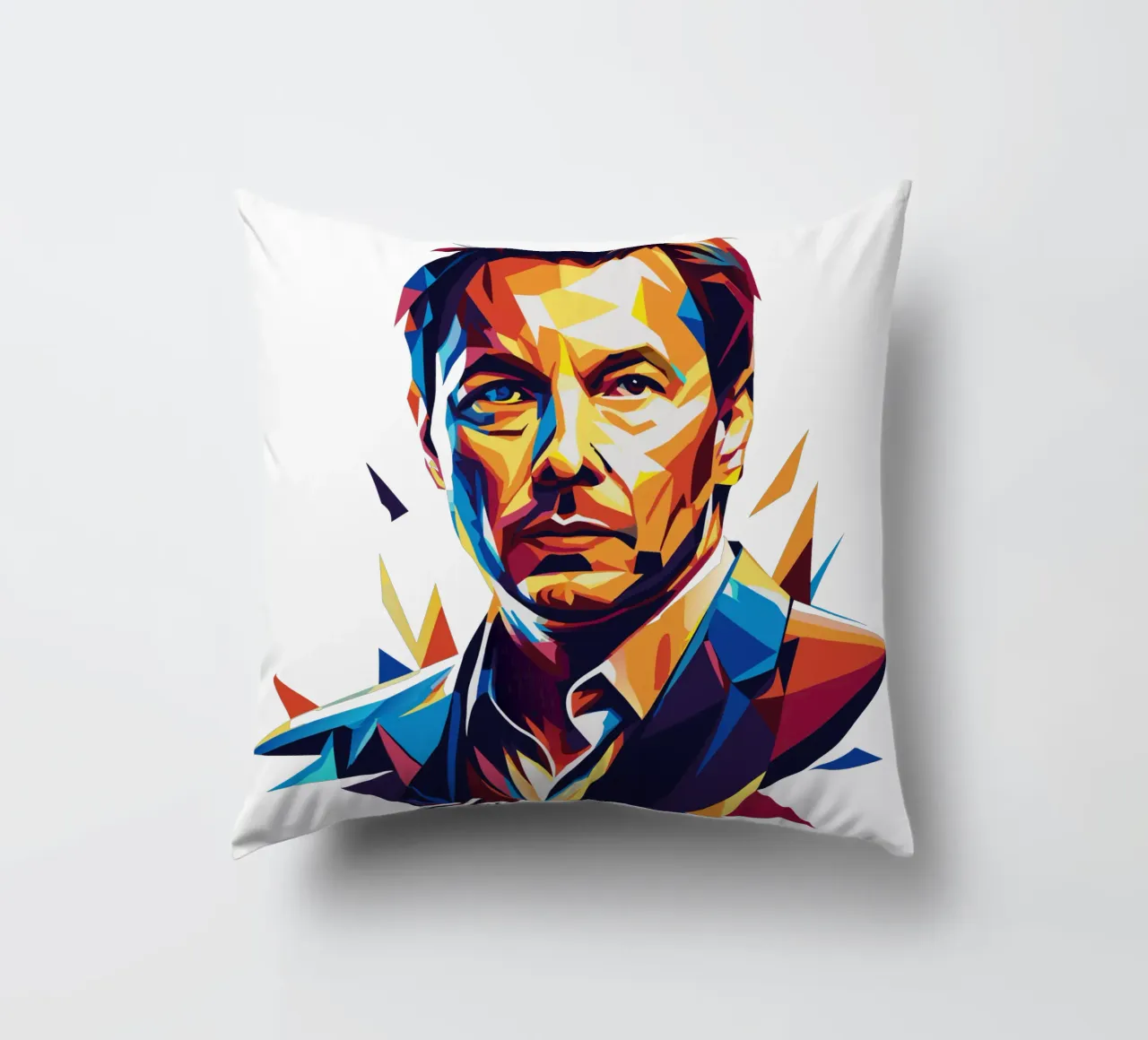 Elon Musk in WPAP Pop Art cuscino da vectorartnesia