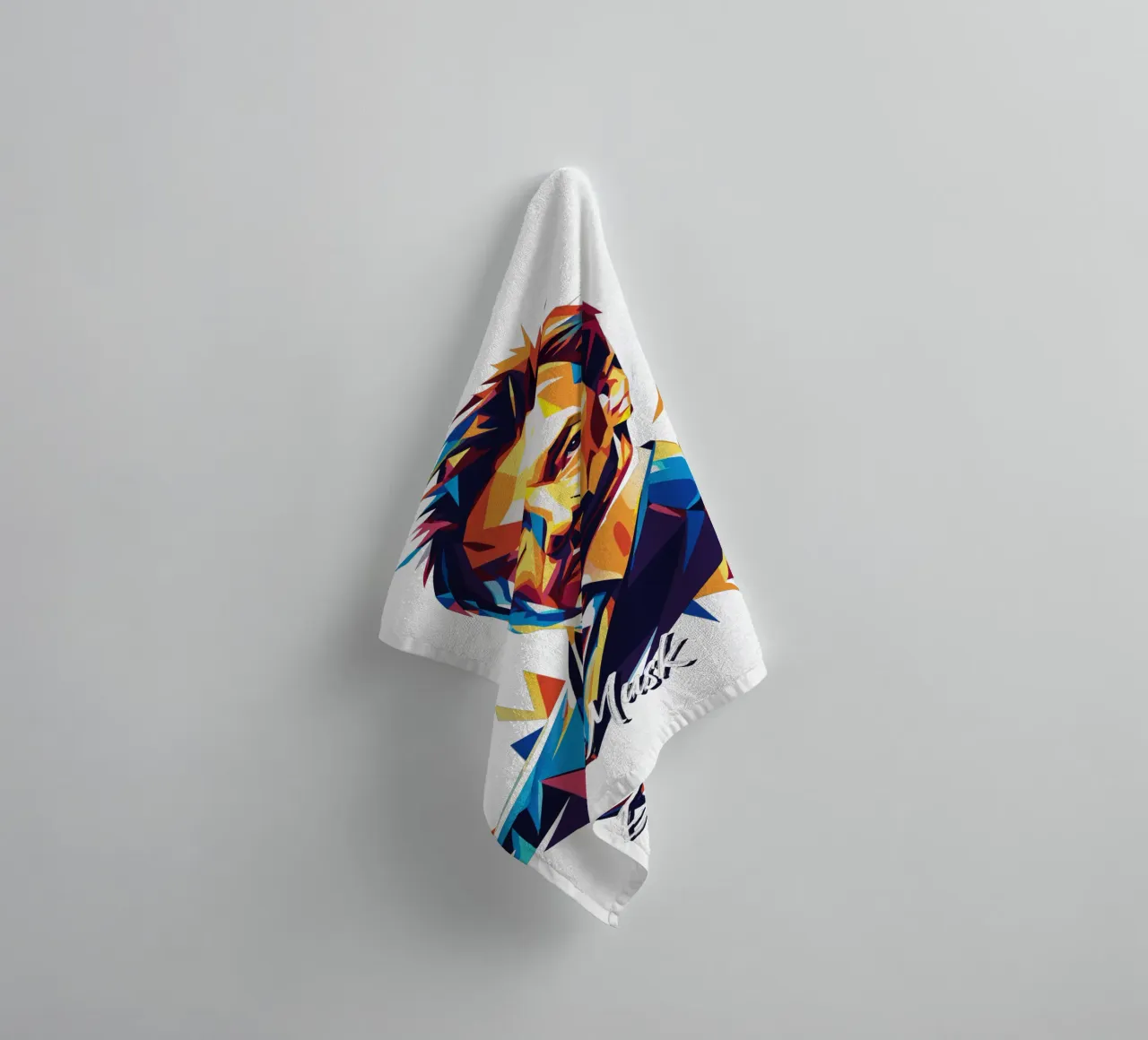 Elon Musk in WPAP Pop Art asciugamano da bagno da vectorartnesia