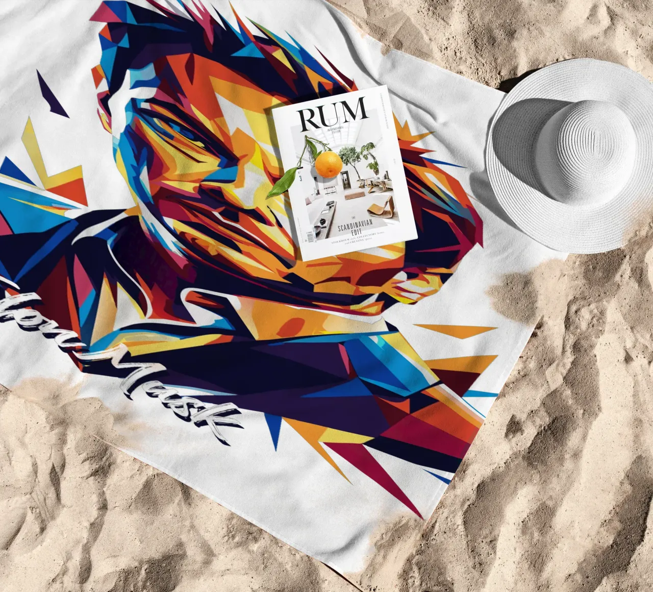 Elon Musk in WPAP Pop Art telo mare da vectorartnesia