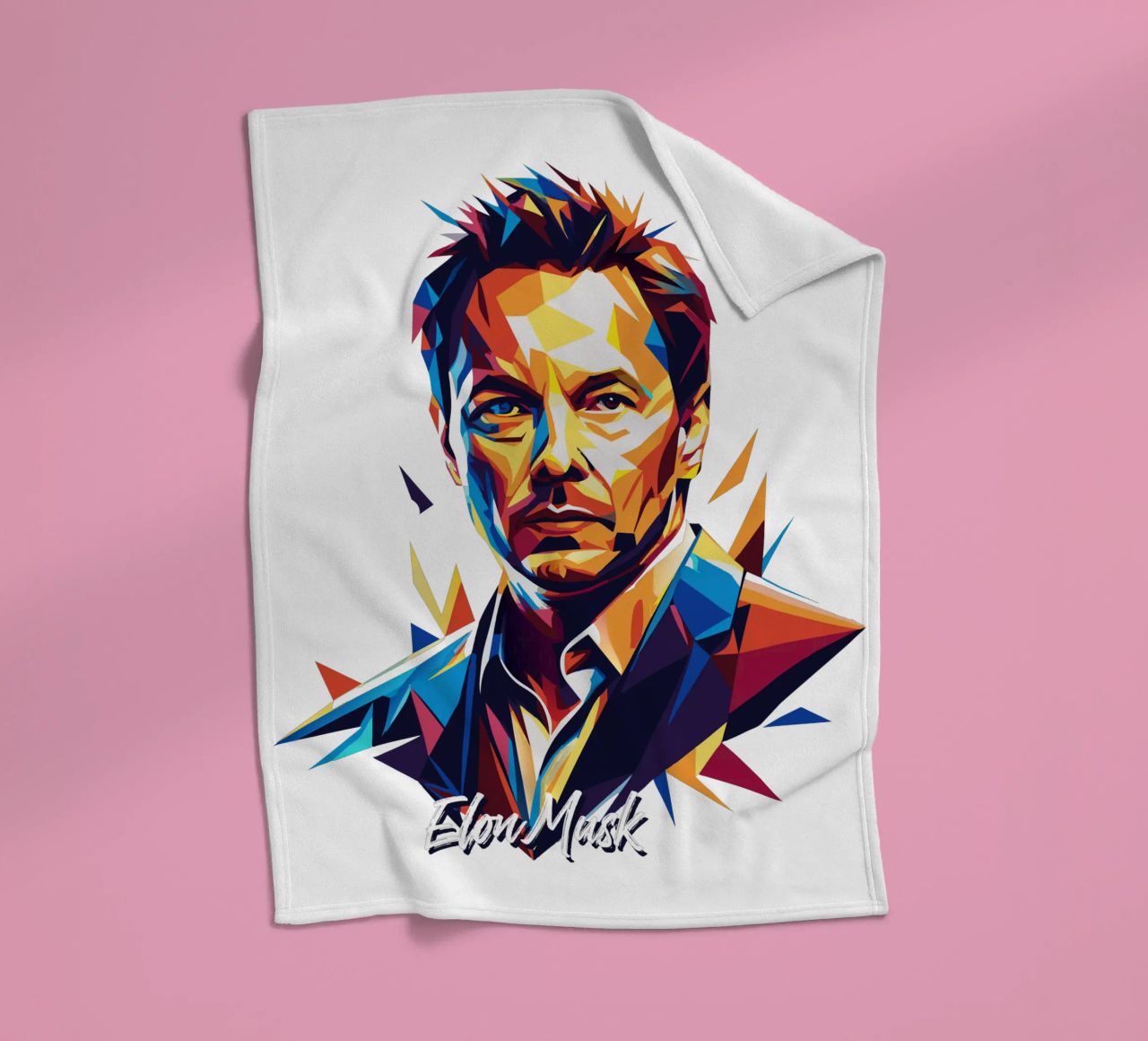 Elon Musk in WPAP Pop Art coperta in pile da vectorartnesia