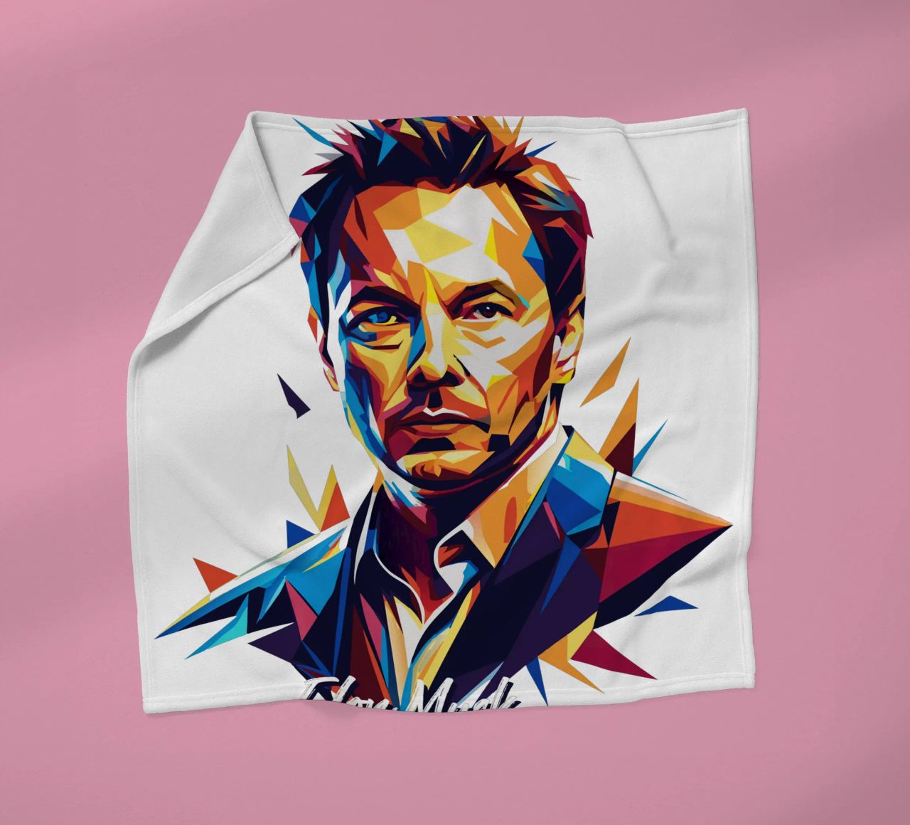 Elon Musk in WPAP Pop Art coperta in pile da vectorartnesia