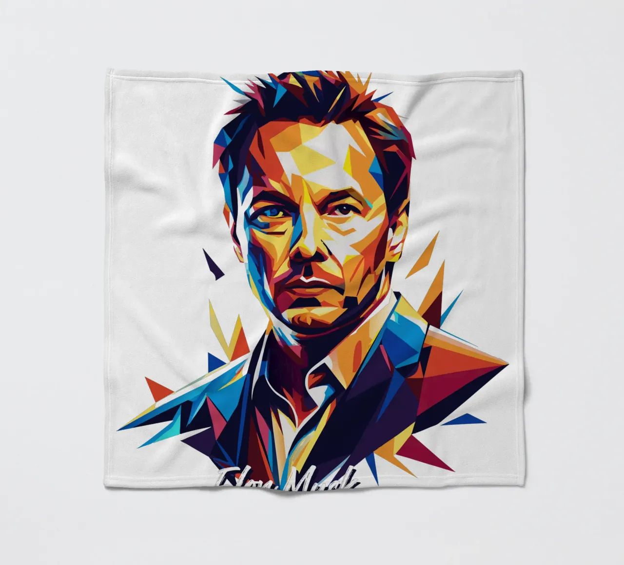Elon Musk in WPAP Pop Art coperta in pile da vectorartnesia