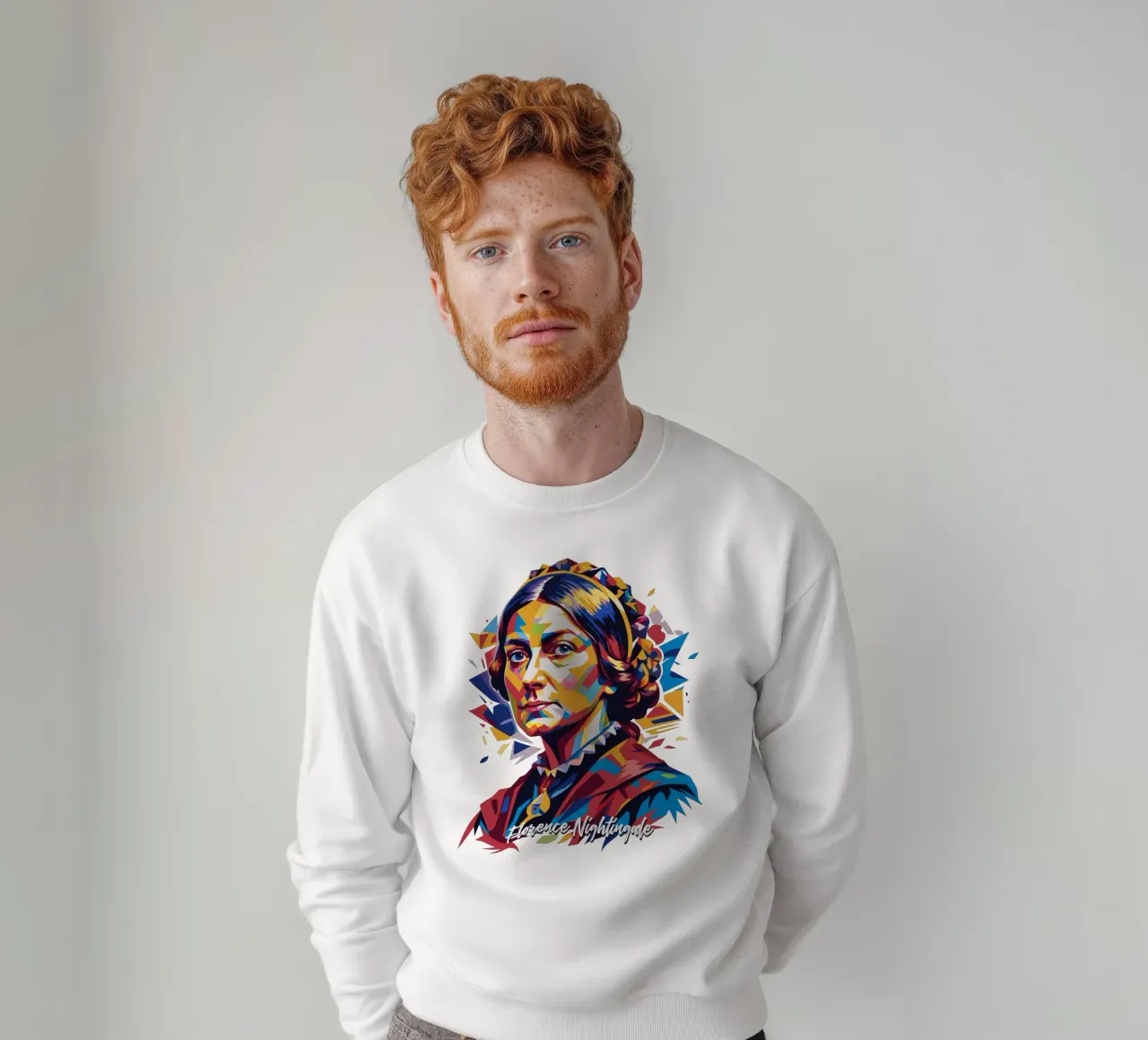Florence Nightingale in WPAP Pop Art felpa da vectorartnesia