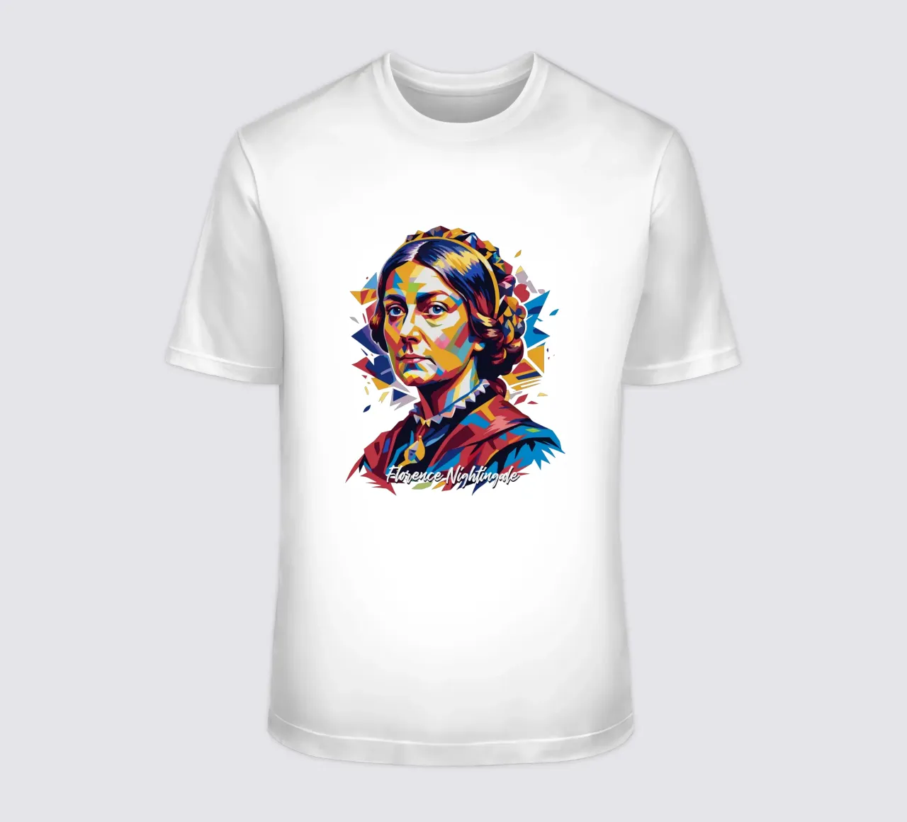 Florence Nightingale in WPAP Pop Art t-shirt da vectorartnesia