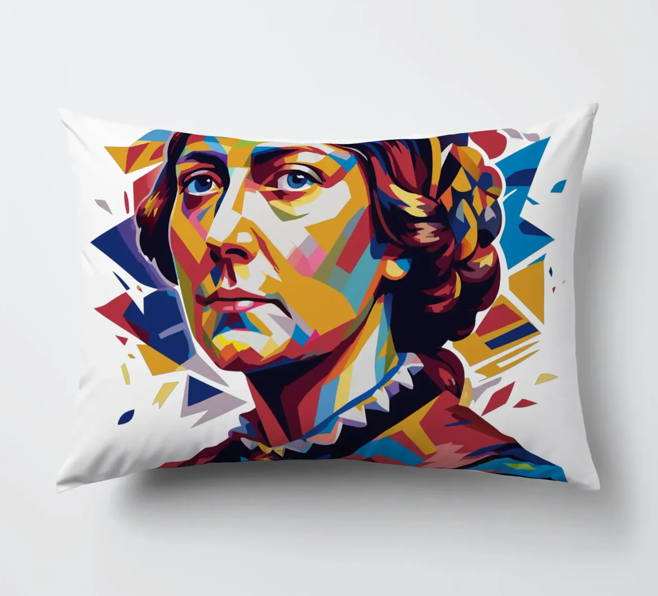 Florence Nightingale in WPAP Pop Art cuscino da vectorartnesia