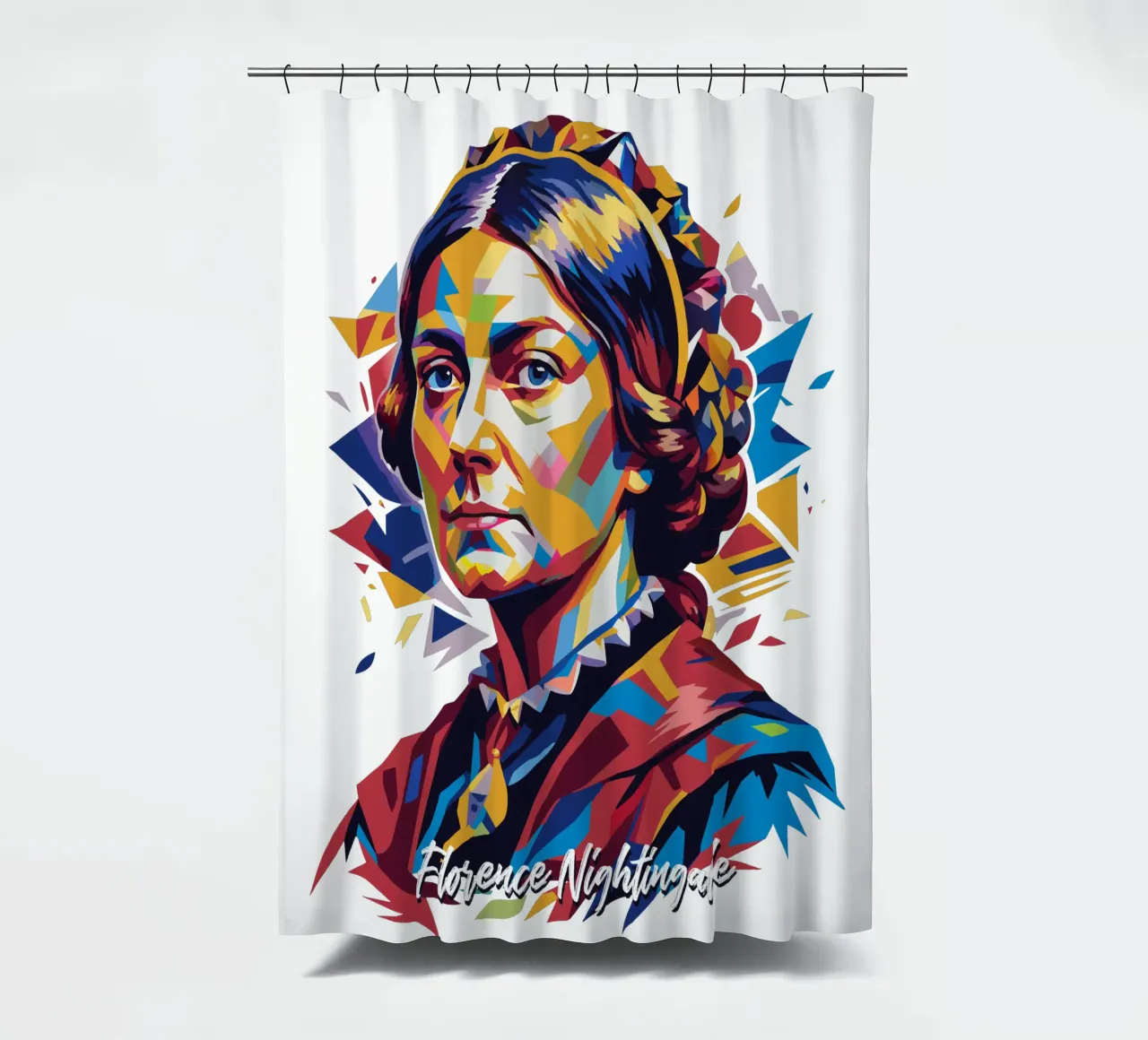 Florence Nightingale in WPAP Pop Art tenda da doccia da vectorartnesia