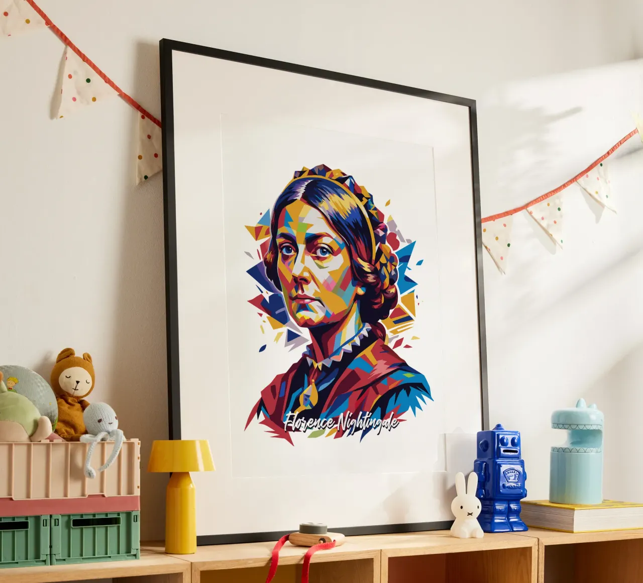 Florence Nightingale in WPAP Pop Art carta hahnemühle da vectorartnesia
