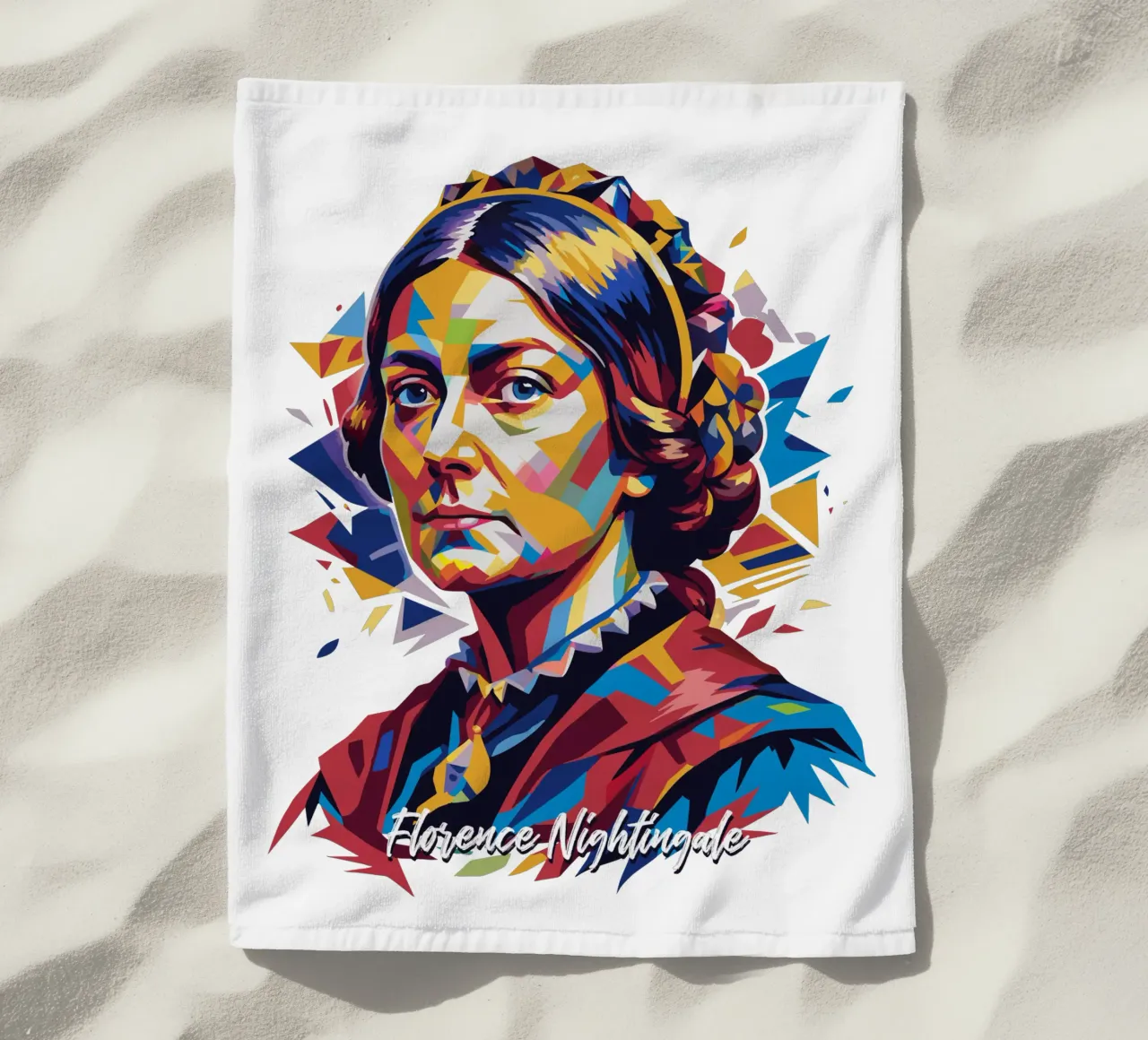 Florence Nightingale in WPAP Pop Art telo mare da vectorartnesia