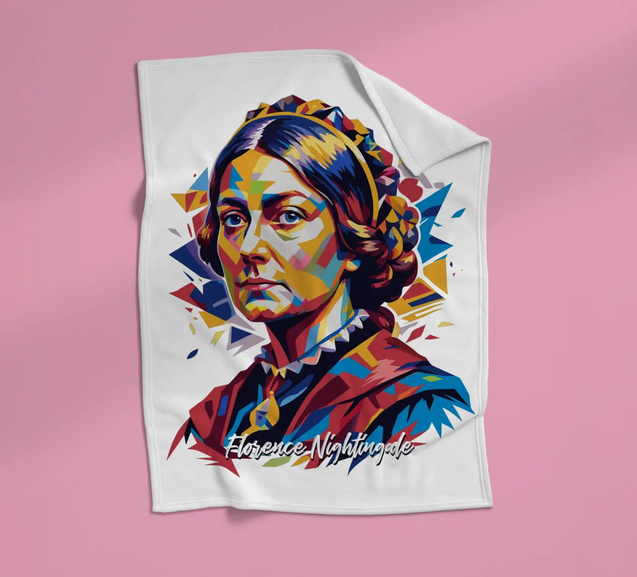 Florence Nightingale in WPAP Pop Art coperta in pile da vectorartnesia