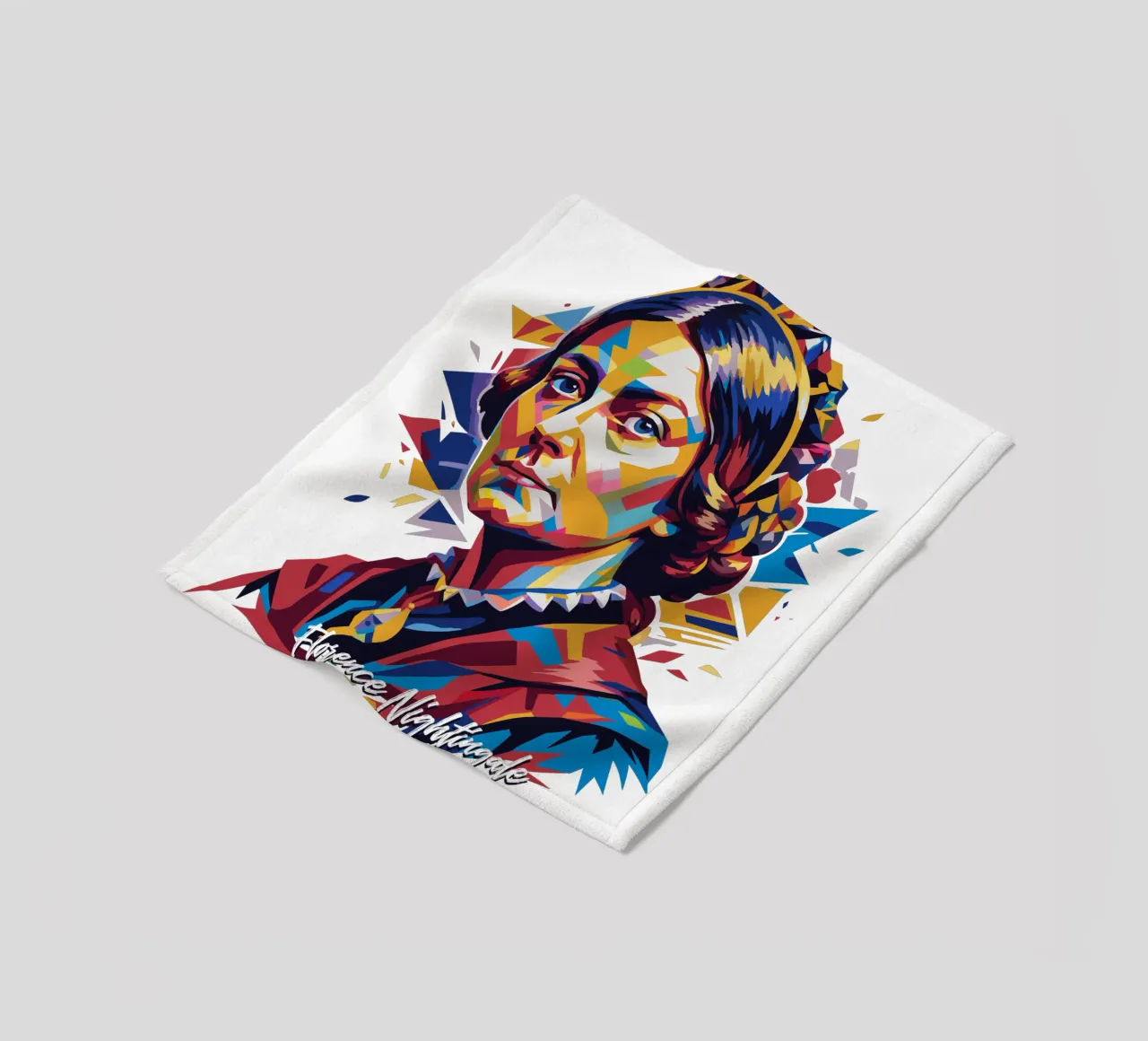 Florence Nightingale in WPAP Pop Art coperta in pile da vectorartnesia