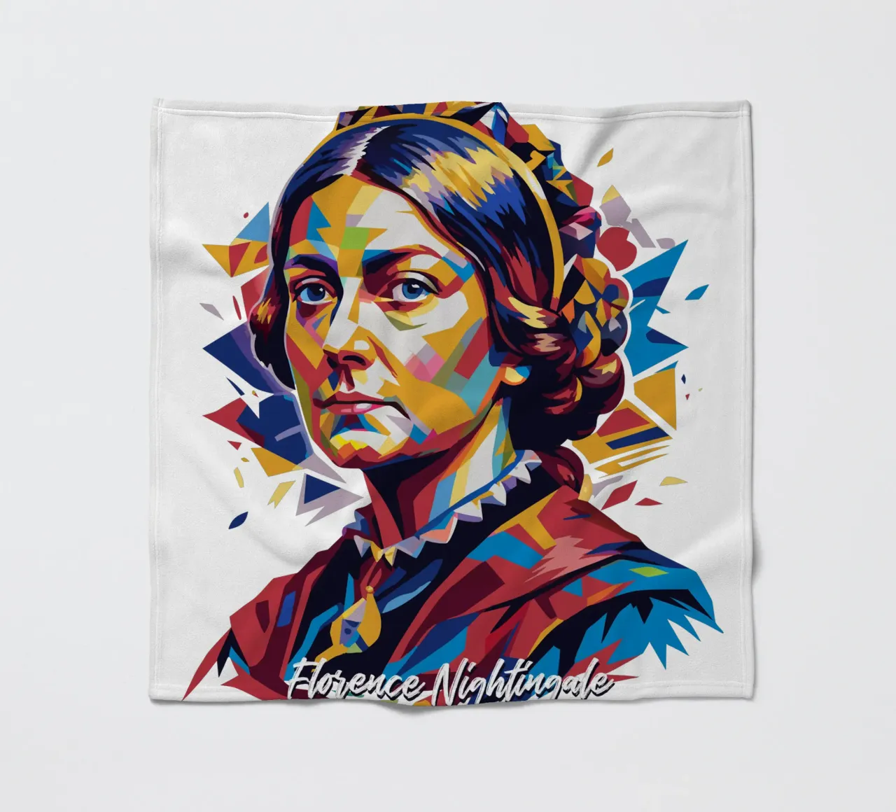 Florence Nightingale in WPAP Pop Art coperta in pile da vectorartnesia