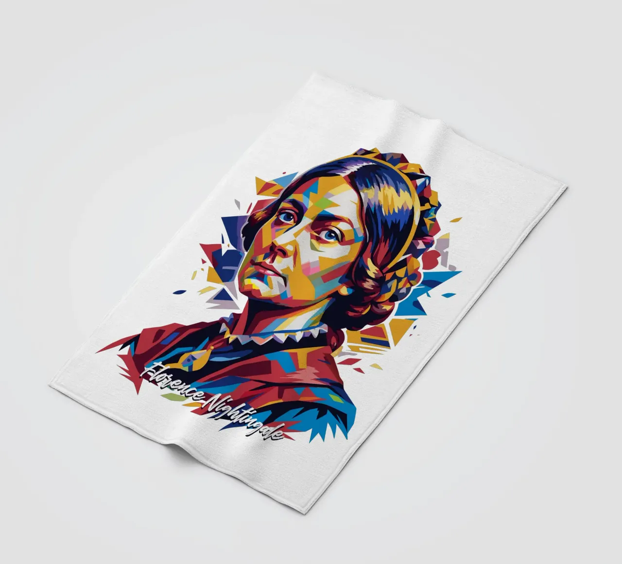Florence Nightingale in WPAP Pop Art coperta in pile da vectorartnesia