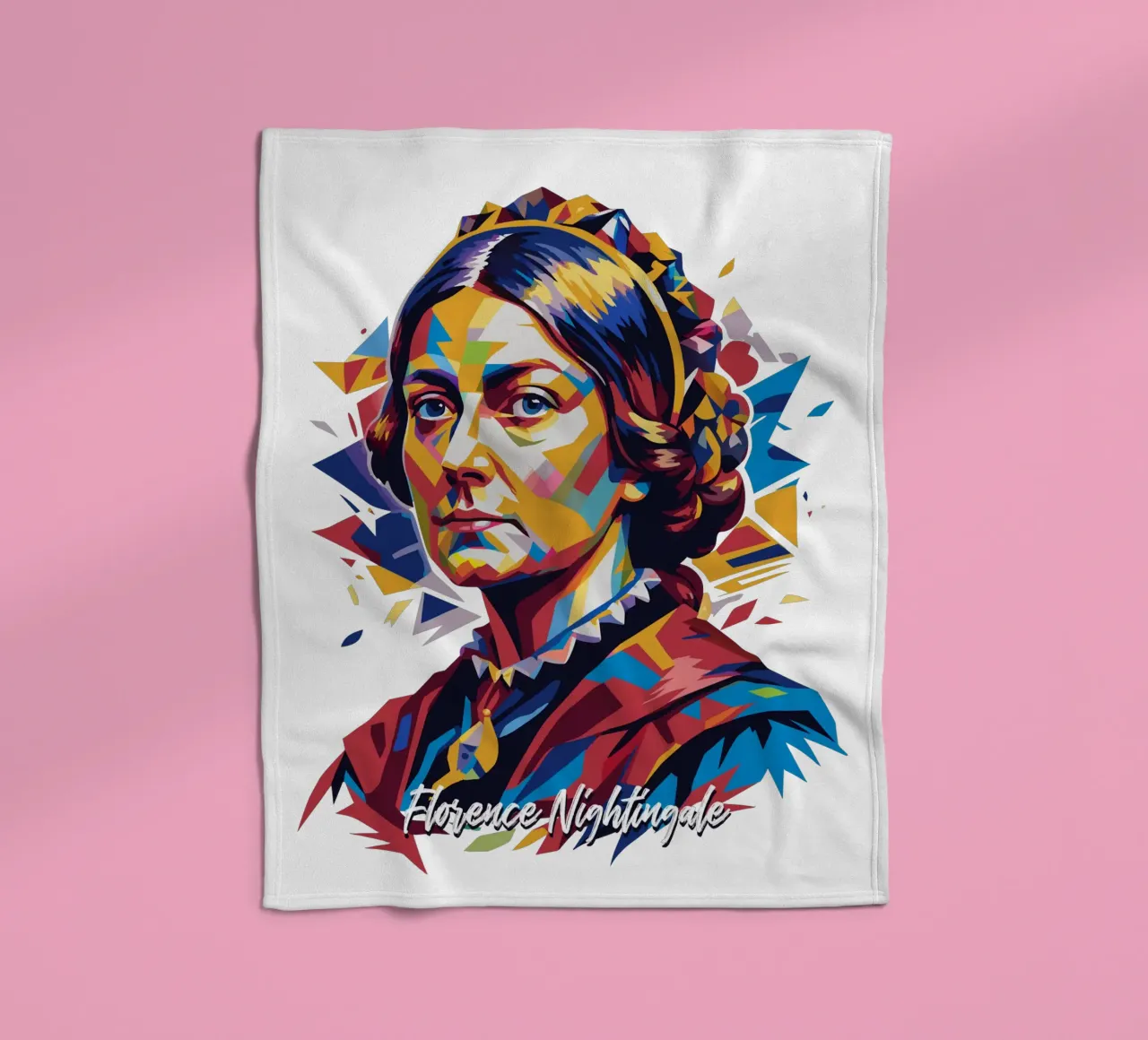 Florence Nightingale in WPAP Pop Art coperta in pile da vectorartnesia