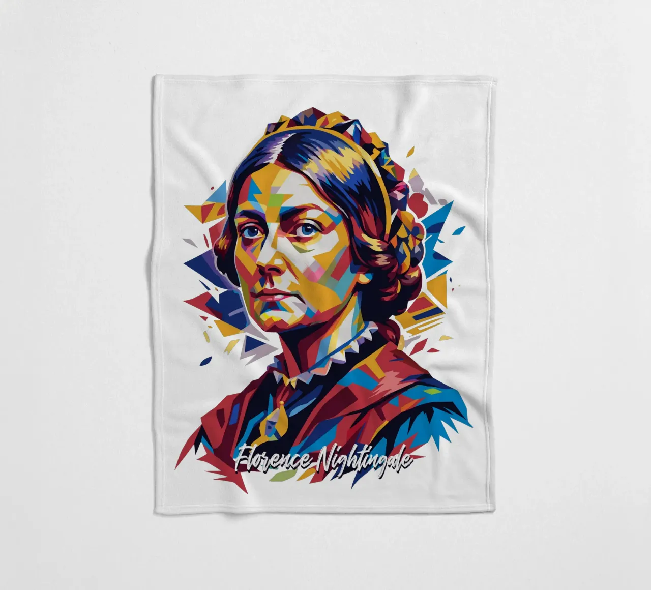 Florence Nightingale in WPAP Pop Art coperta in pile da vectorartnesia