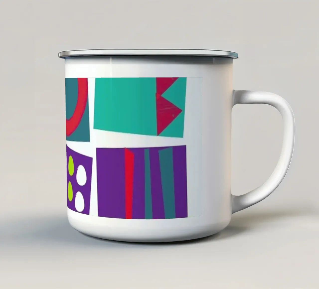 Graphic Collage tazza in smalto da Catherine Aguilar
