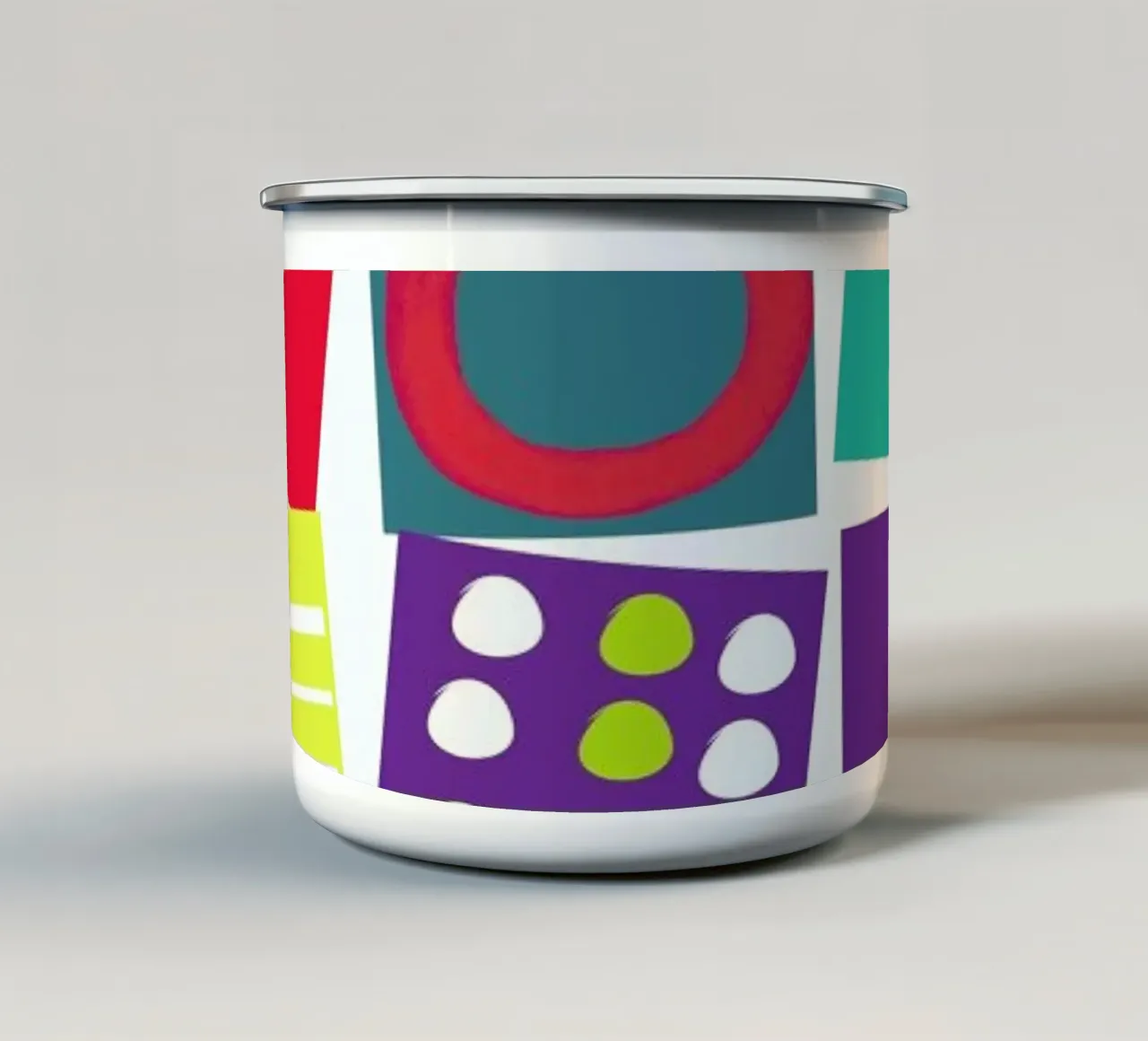 Graphic Collage tazza in smalto da Catherine Aguilar