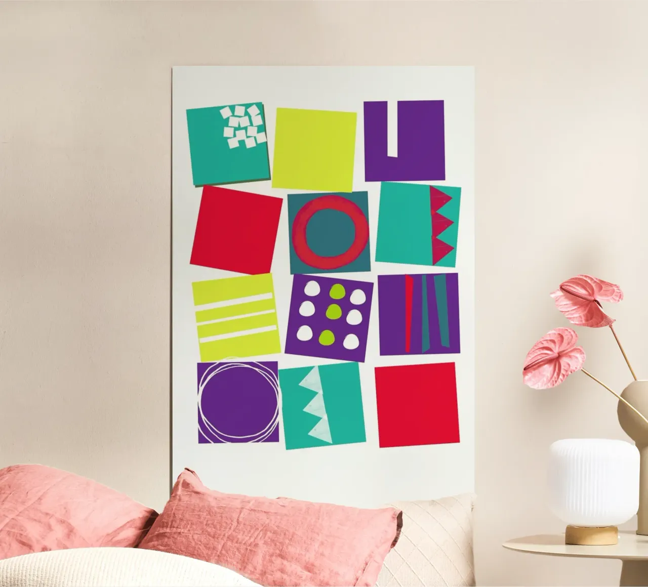 Graphic Collage poster con telaio in alluminio da Catherine Aguilar