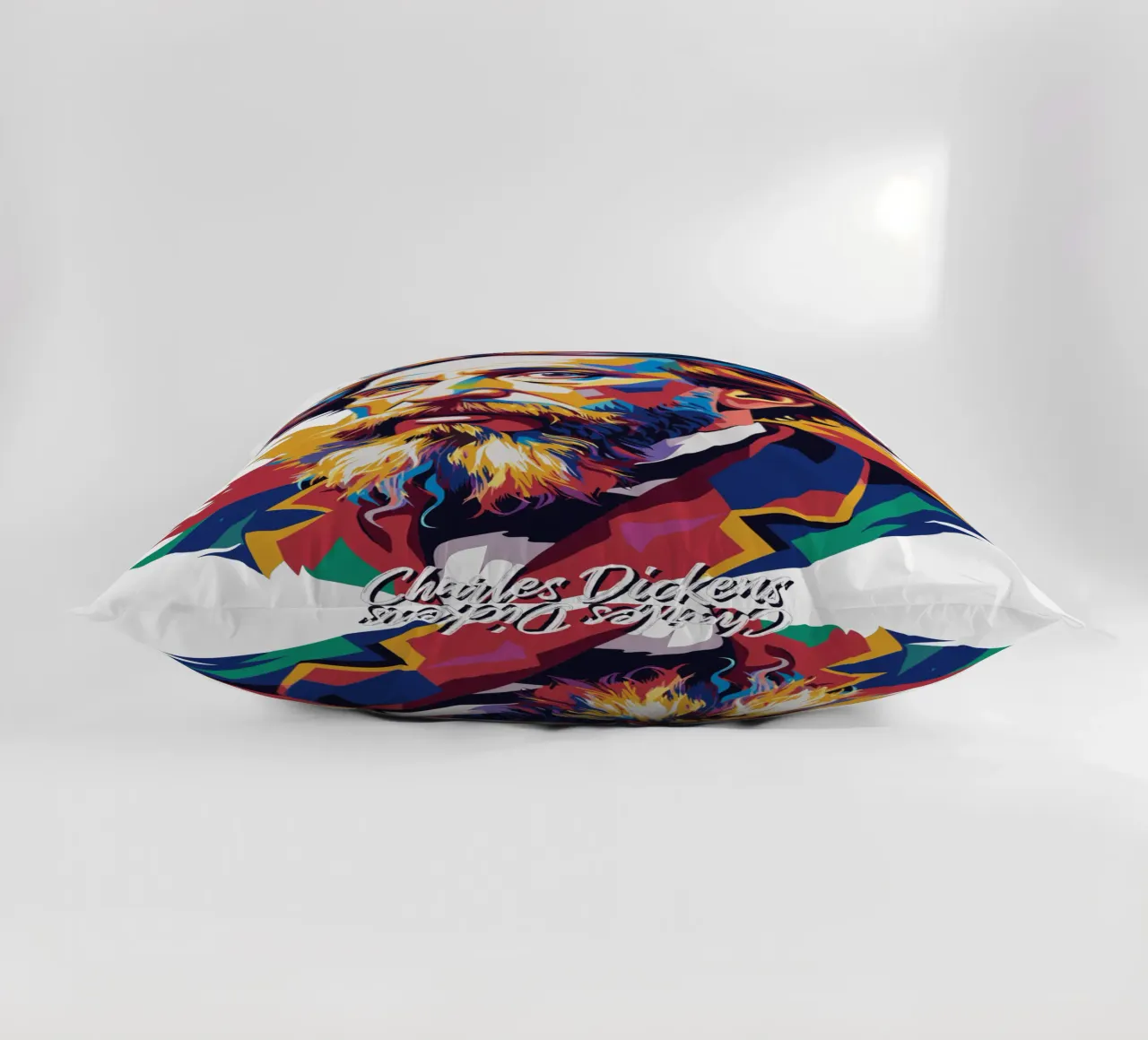 Charles Dickens in WPAP Pop Art cuscino da vectorartnesia