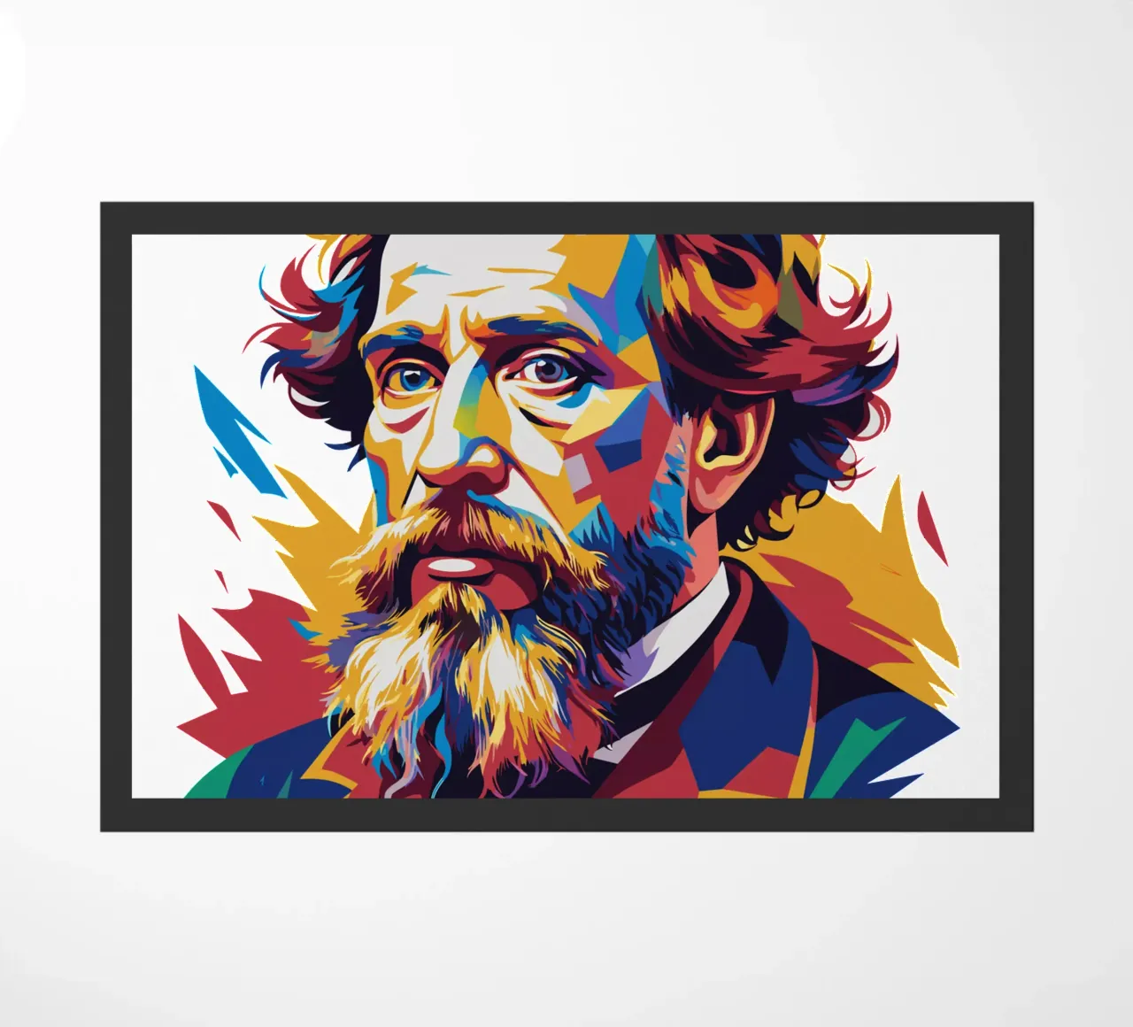 Charles Dickens in WPAP Pop Art zerbino da vectorartnesia