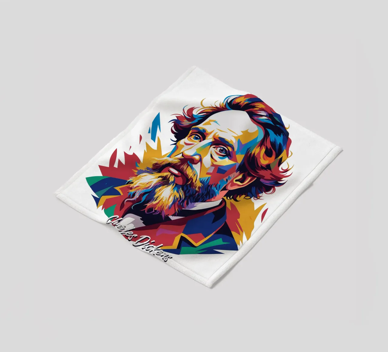 Charles Dickens in WPAP Pop Art coperta in pile da vectorartnesia