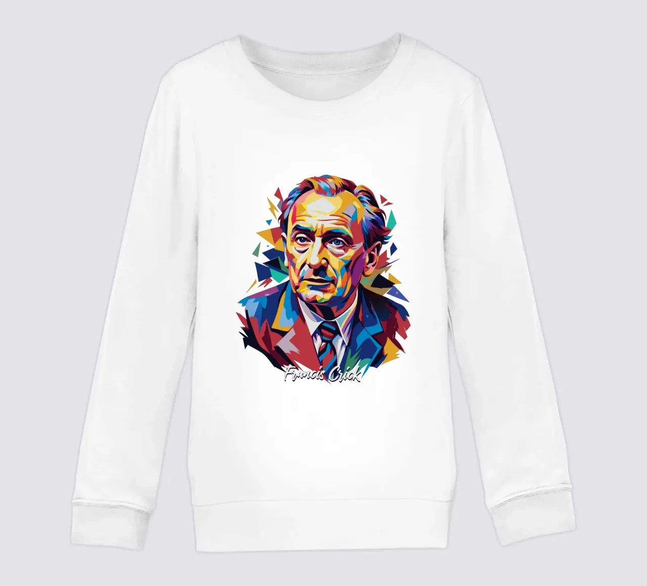 Francis Crick in WPAP Pop Art felpa bambino da vectorartnesia