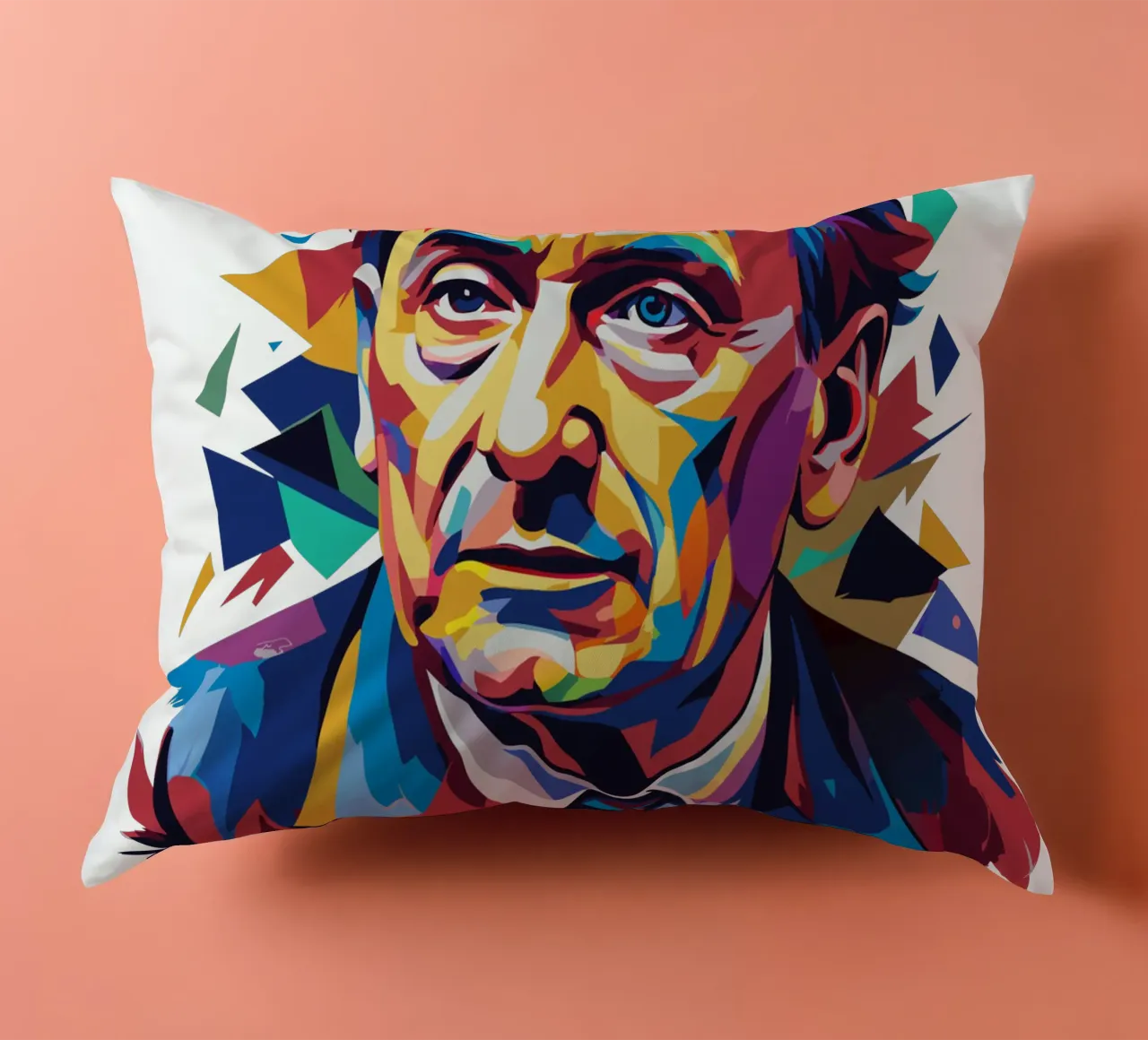 Francis Crick in WPAP Pop Art cuscino da vectorartnesia