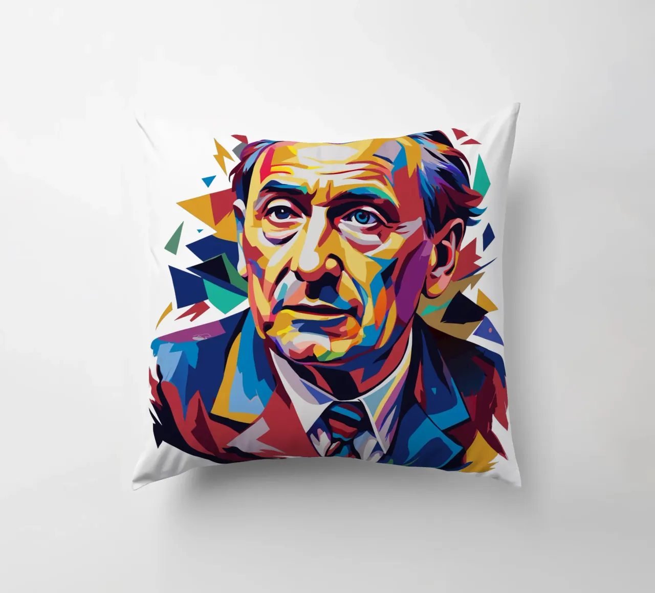Francis Crick in WPAP Pop Art cuscino da vectorartnesia