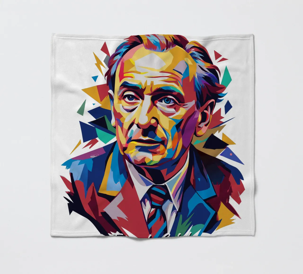 Francis Crick in WPAP Pop Art coperta in pile da vectorartnesia