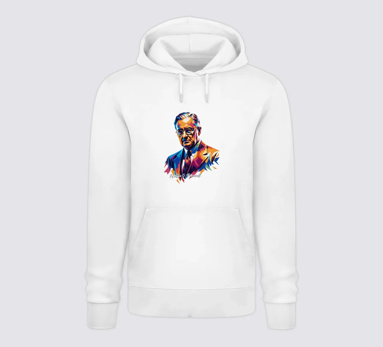 Franklin D. Roosevelt in WPAP Pop ARt felpa con cappuccio da vectorartnesia