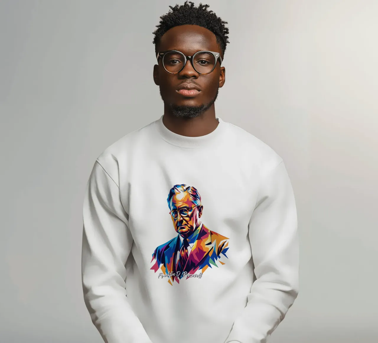 Franklin D. Roosevelt in WPAP Pop ARt felpa da vectorartnesia
