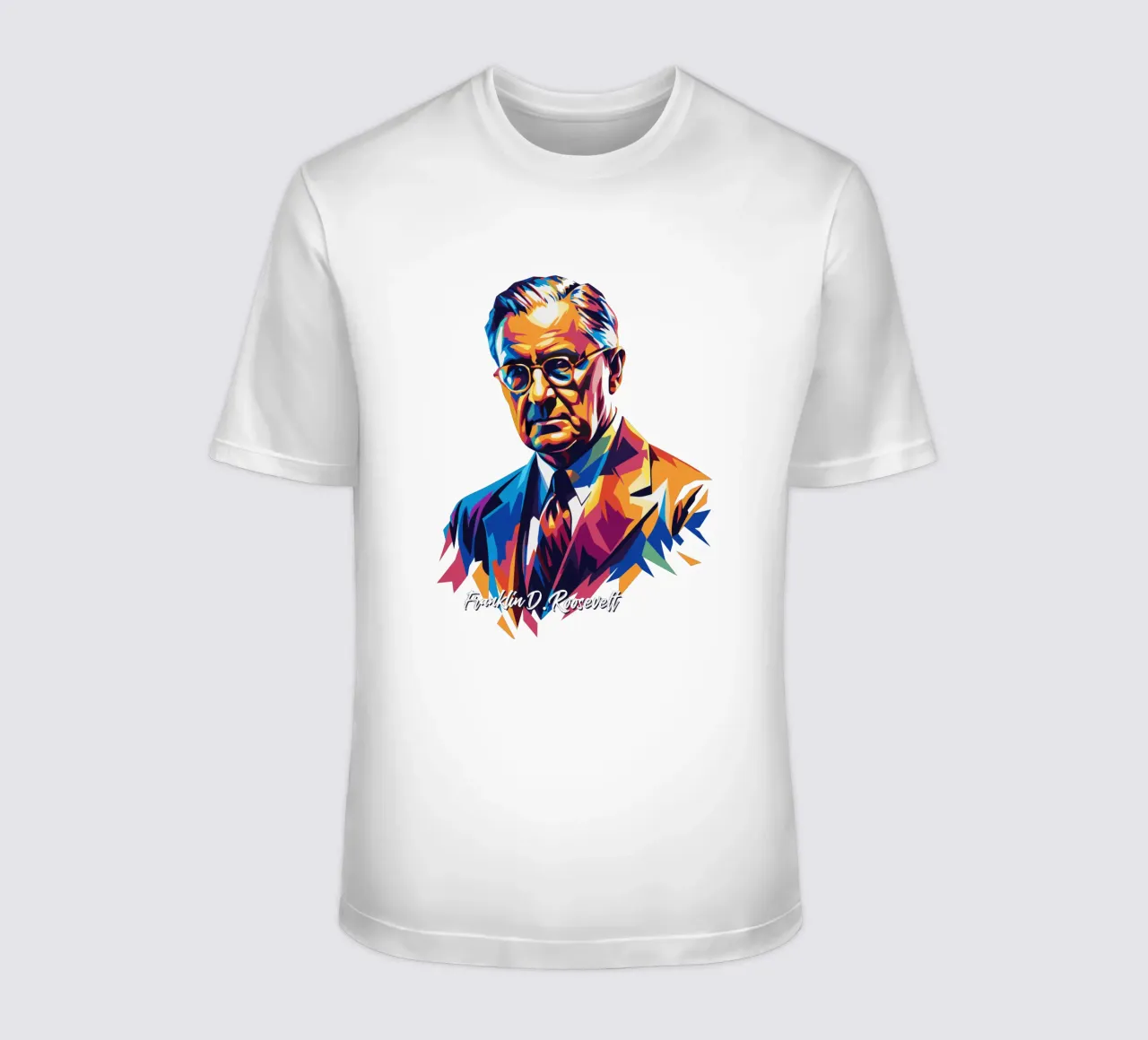 Franklin D. Roosevelt in WPAP Pop ARt t-shirt da vectorartnesia