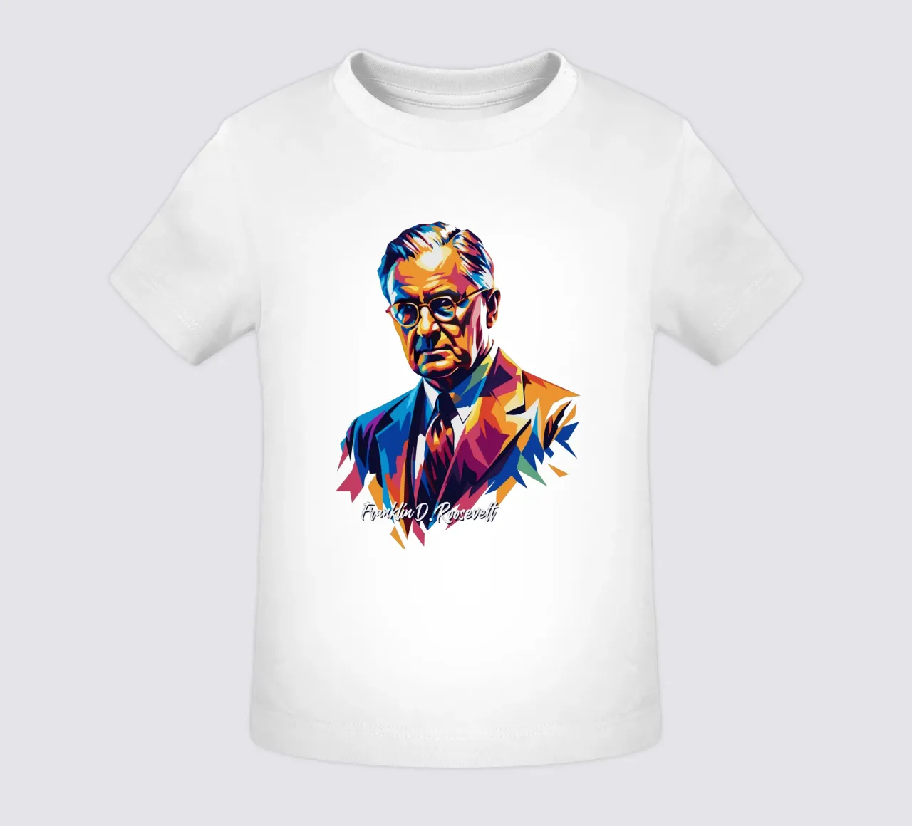 Franklin D. Roosevelt in WPAP Pop ARt maglietta neonato da vectorartnesia