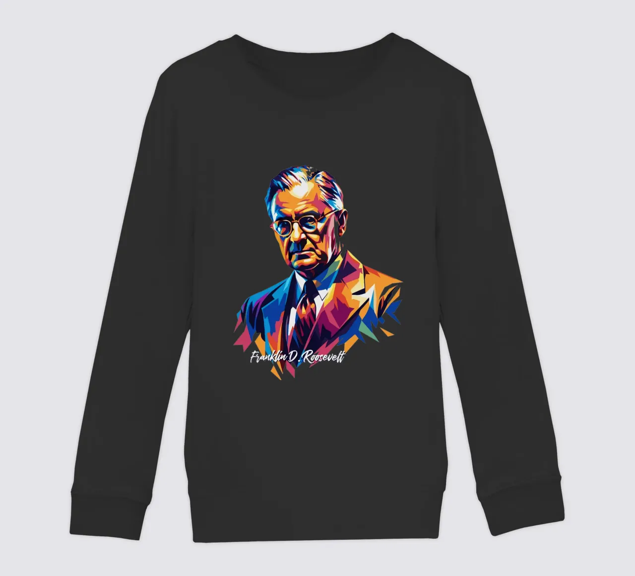 Franklin D. Roosevelt in WPAP Pop ARt felpa bambino da vectorartnesia