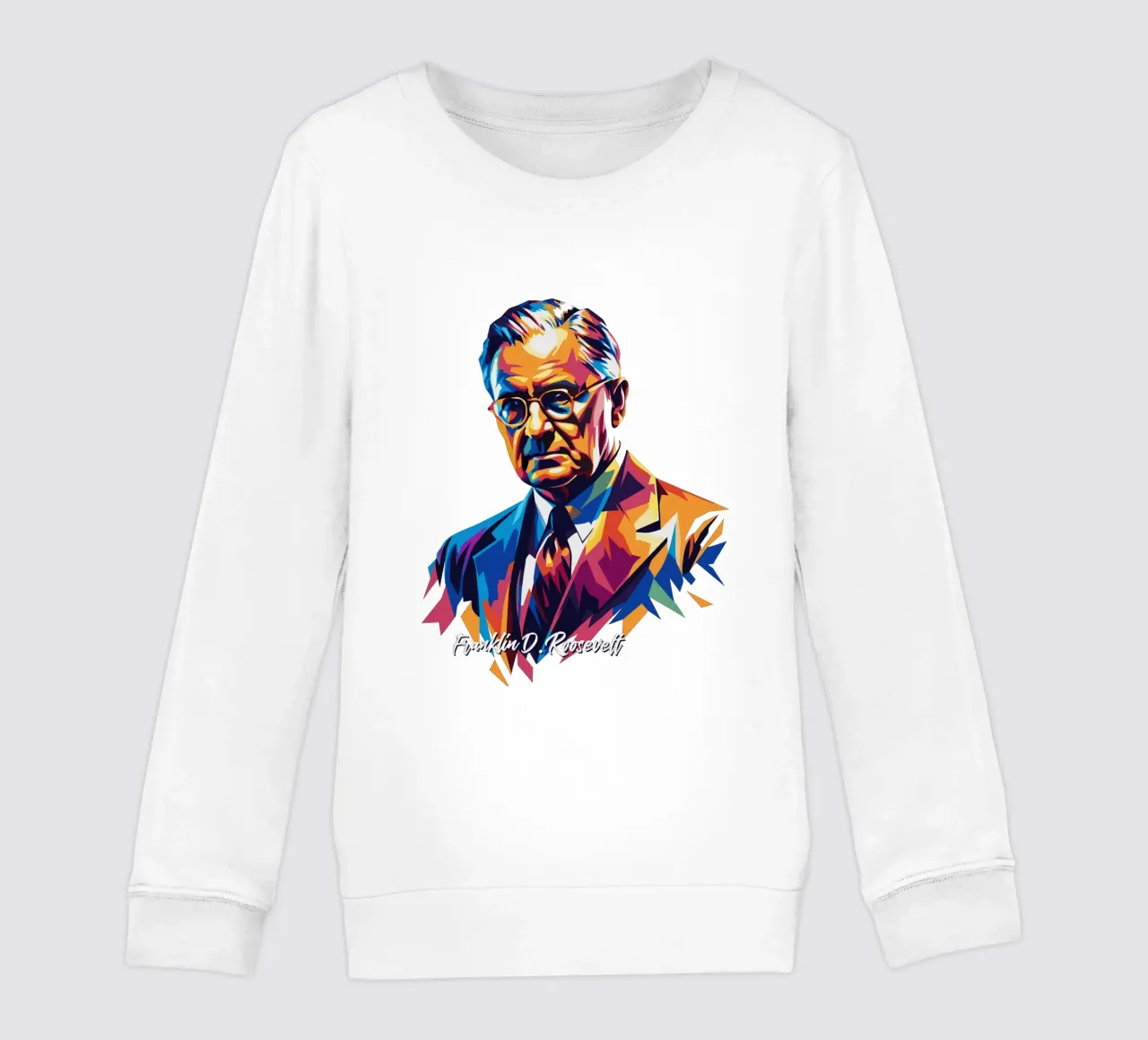 Franklin D. Roosevelt in WPAP Pop ARt felpa bambino da vectorartnesia