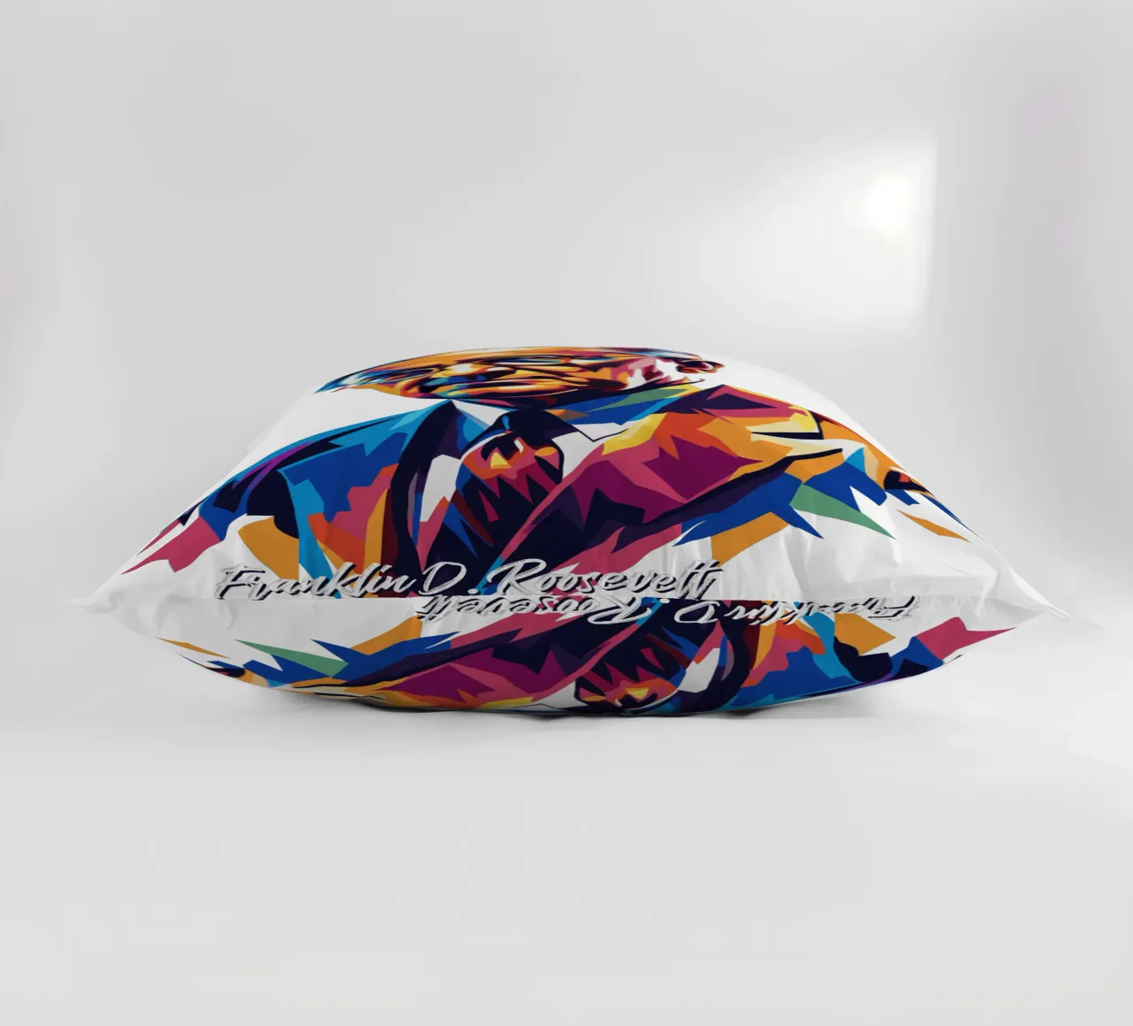 Franklin D. Roosevelt in WPAP Pop ARt cuscino da vectorartnesia