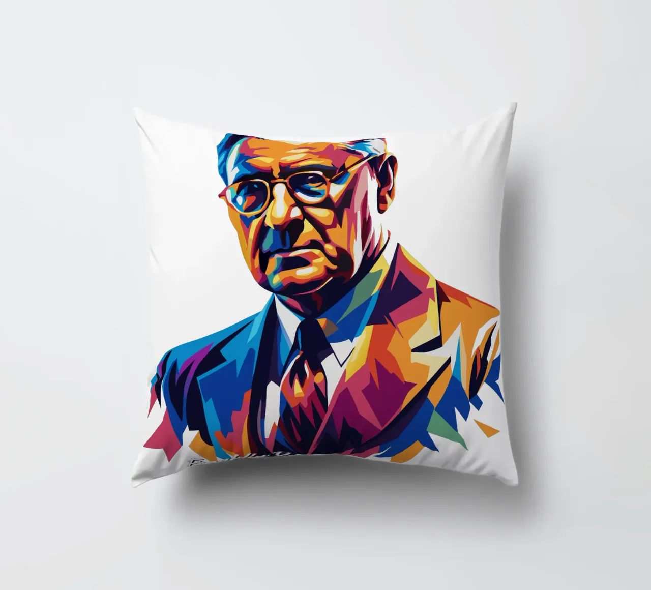 Franklin D. Roosevelt in WPAP Pop ARt cuscino da vectorartnesia