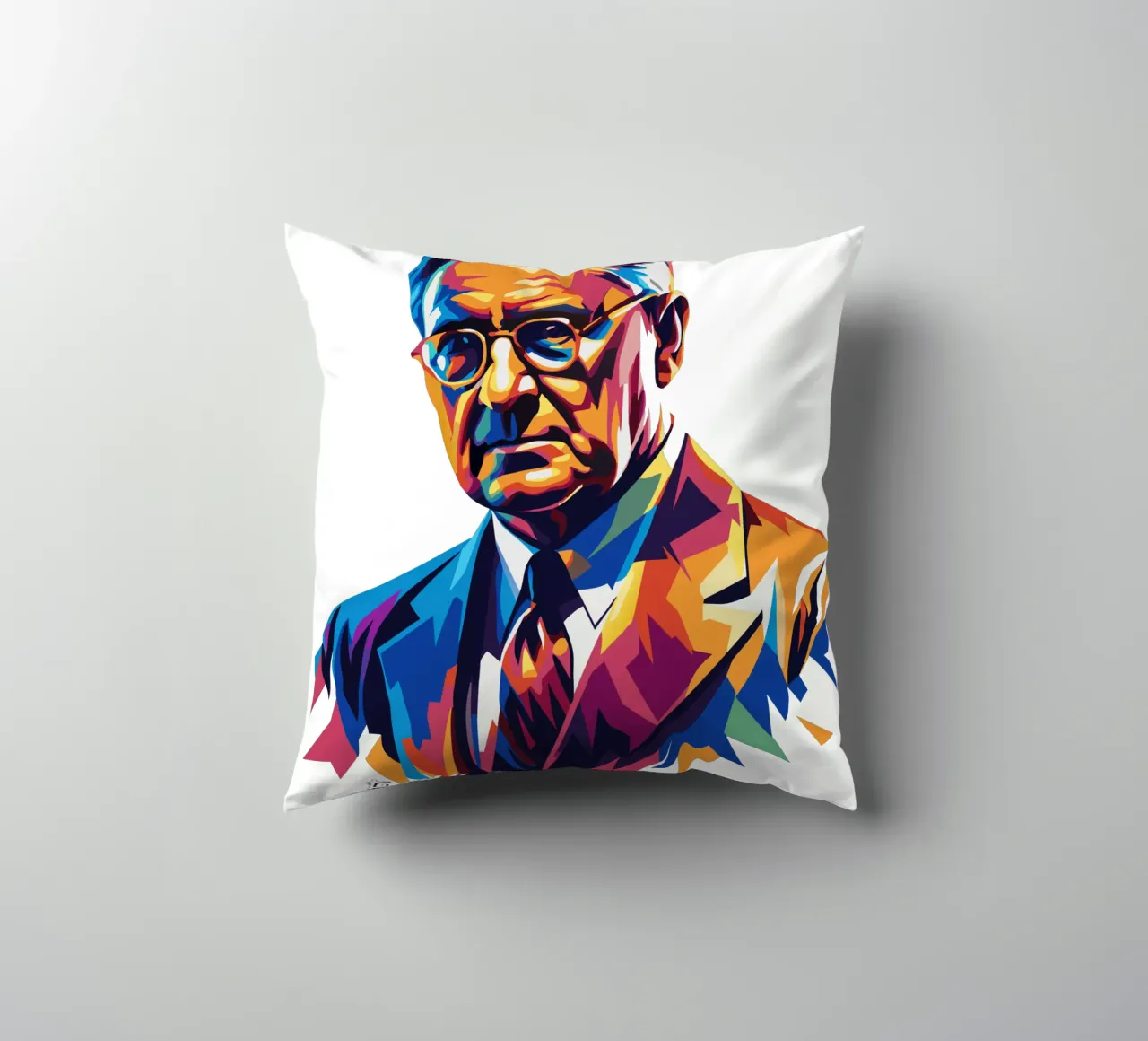 Franklin D. Roosevelt in WPAP Pop ARt cuscino da vectorartnesia