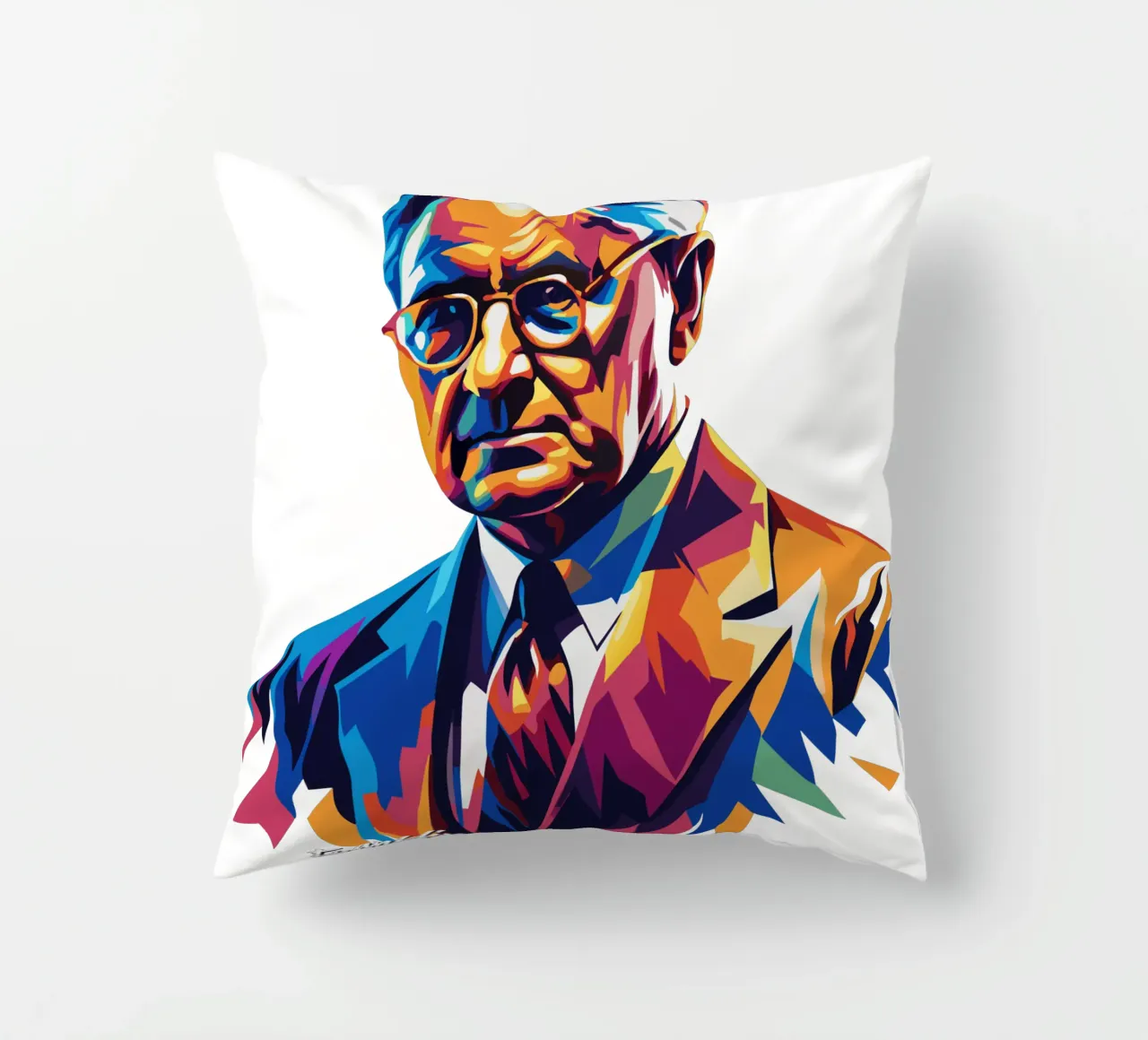 Franklin D. Roosevelt in WPAP Pop ARt cuscino da vectorartnesia