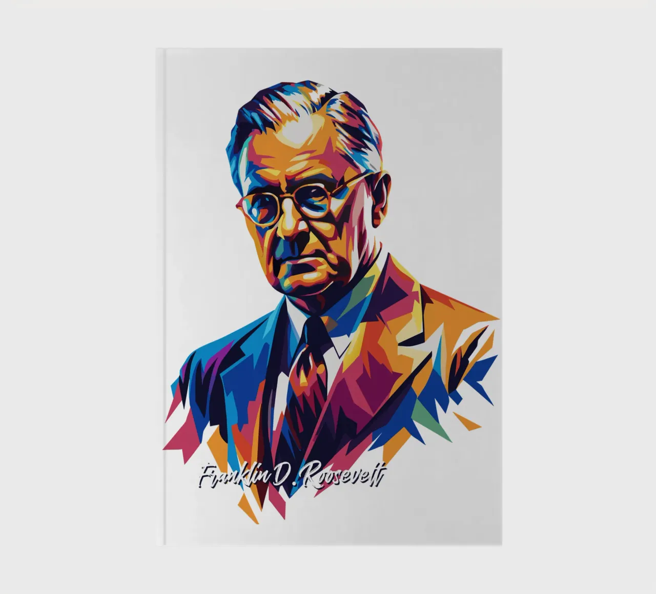 Franklin D. Roosevelt in WPAP Pop ARt notebook by vectorartnesia