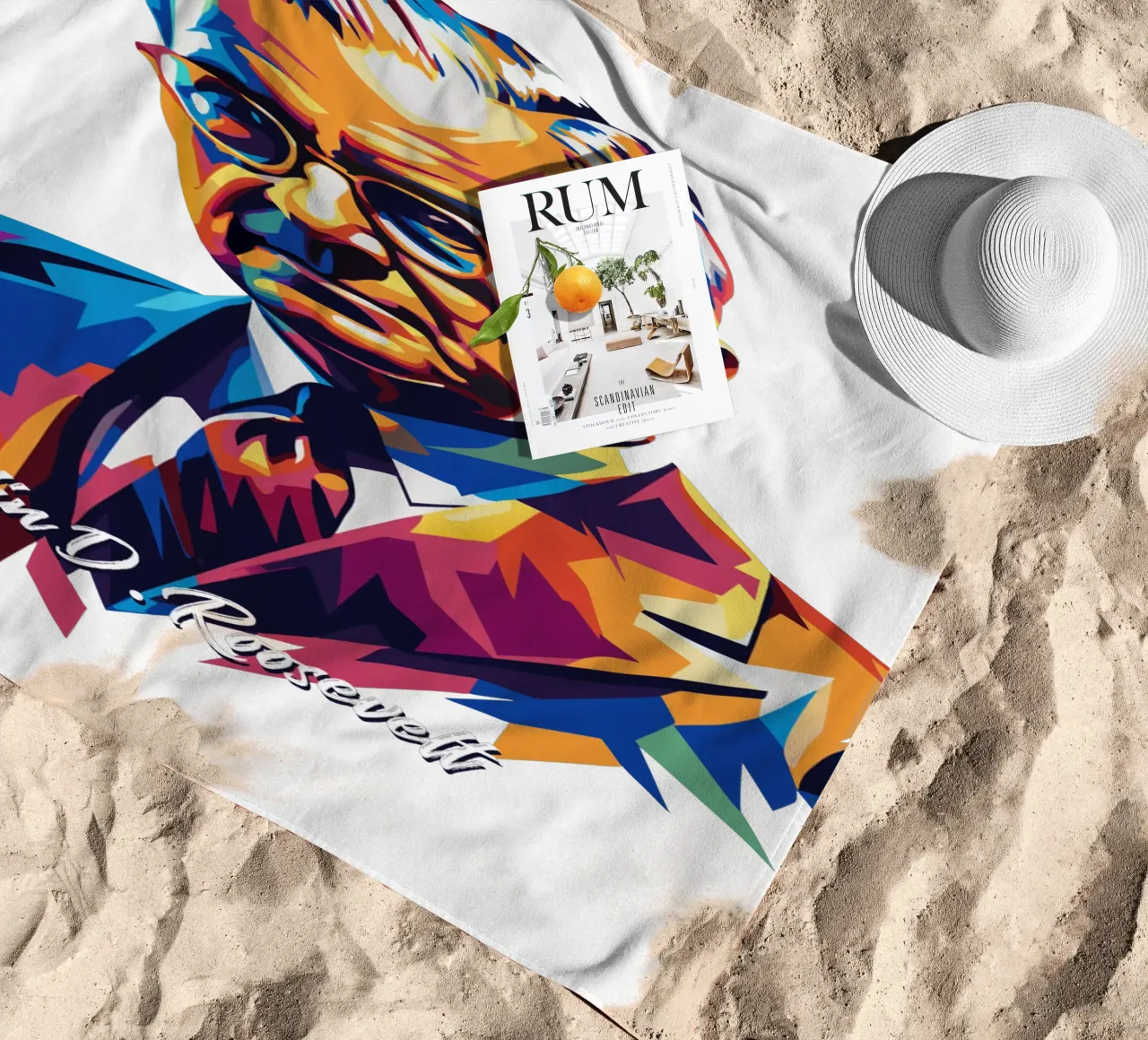 Franklin D. Roosevelt in WPAP Pop ARt telo mare da vectorartnesia