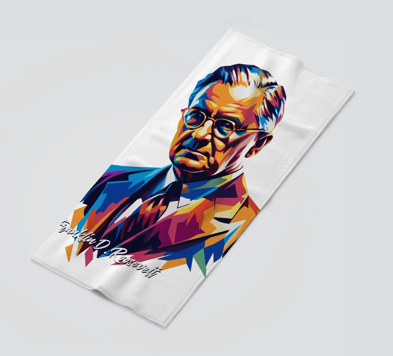 Franklin D. Roosevelt in WPAP Pop ARt telo mare da vectorartnesia