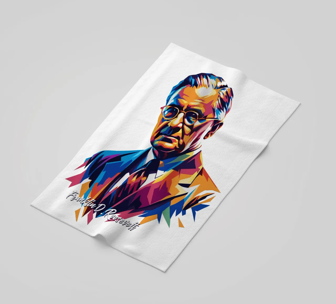 Franklin D. Roosevelt in WPAP Pop ARt telo mare da vectorartnesia